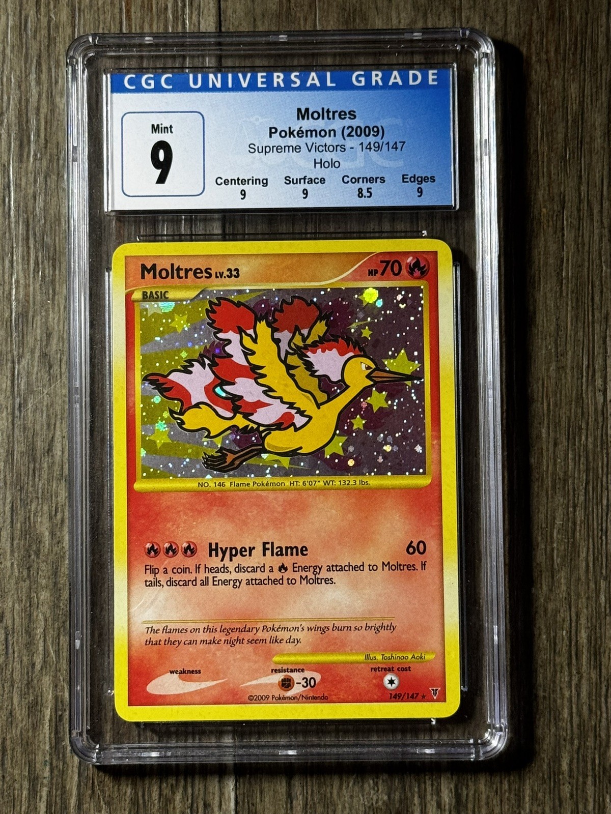 2009 Pokemon Supreme Victors Moltres Holo #149 CGC 9