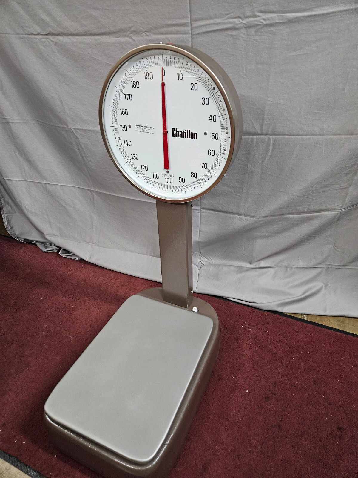 Chatillon Ametek Model BP13-200K-T Bench Floor Scale 200K (440 Lbs) Metric Dials