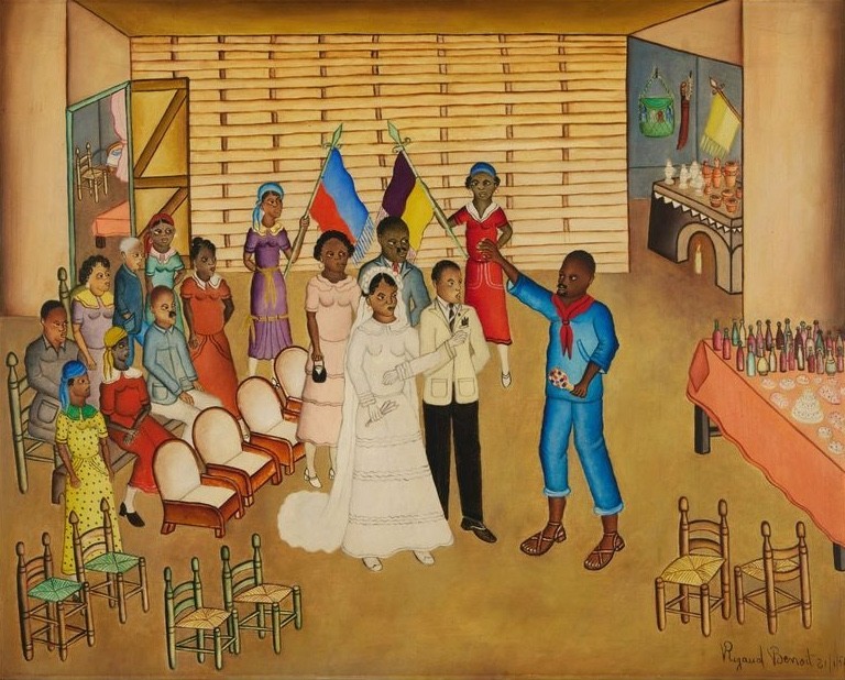 Rigaud Benoit : The Marriage : Haitian Naïve Art Wedding Art Print