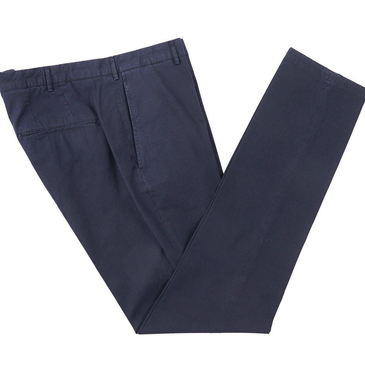 Boglioli Tailored-Fit Woven Navy Blue Cotton Pants Chinos 34 (Eu 50) NWT