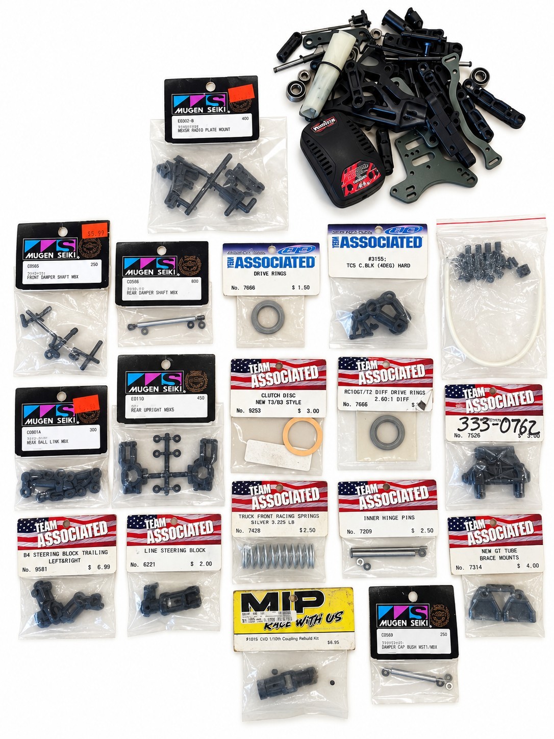 Vintage RC Parts Lot Team Associated Mugen Seiki MIP RC10 B4 T3 MBX MBX5 NOS