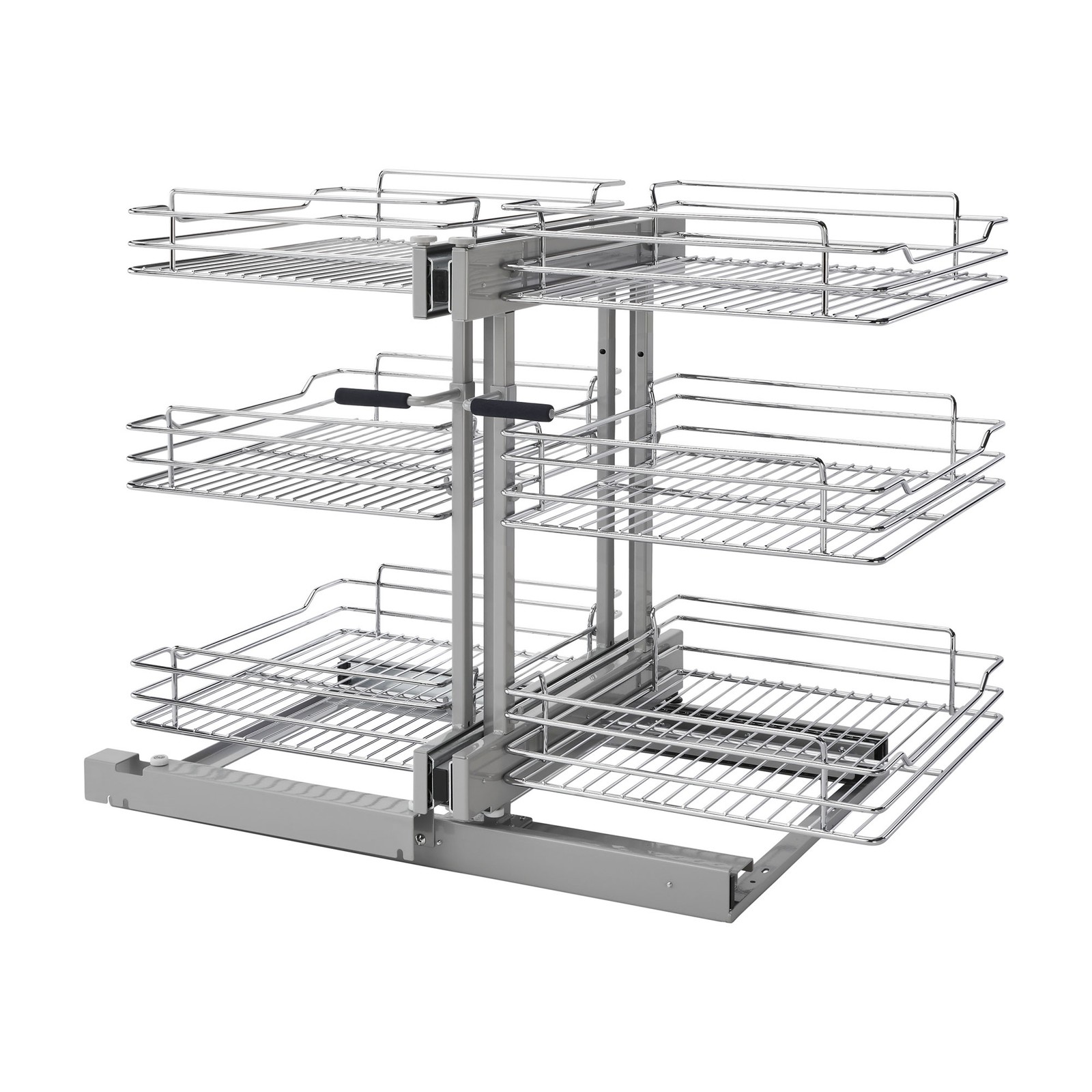 Rev-A-Shelf 5PSP3-18SC 3 Tier Blind Corner Organizer w/ Soft-Close, Chrome