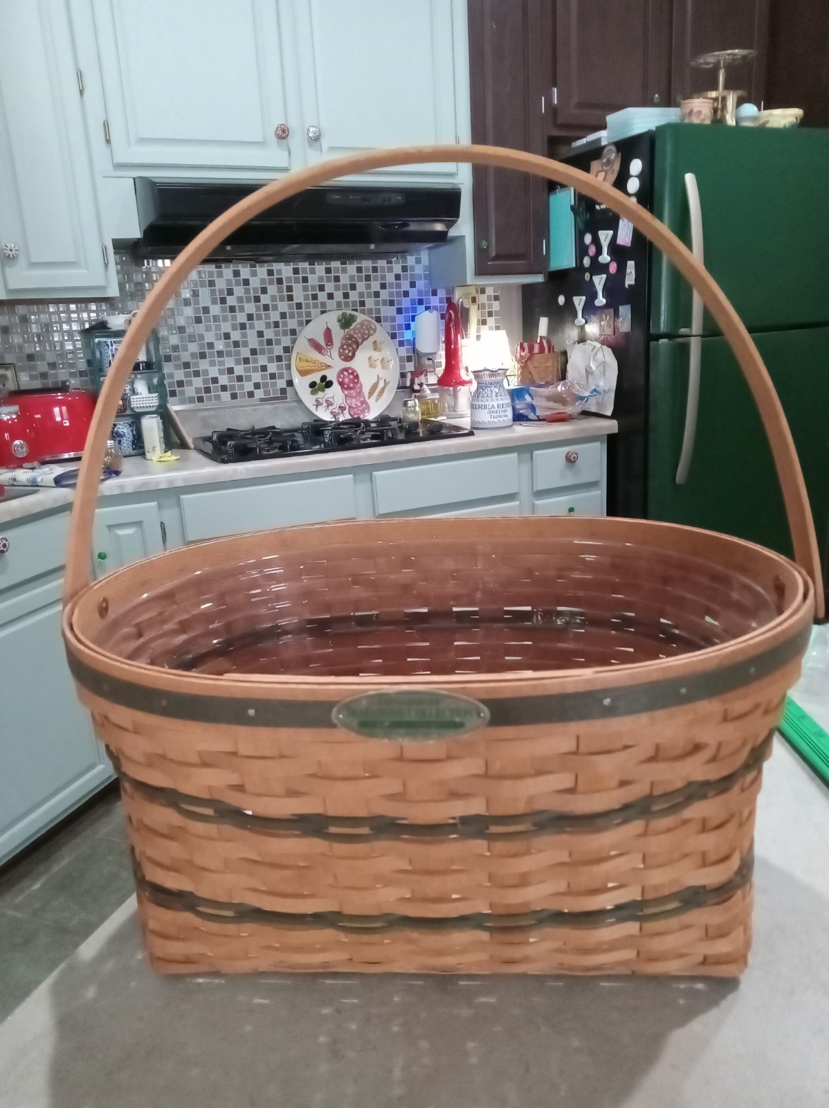 Vintage LONGABERGER 1995 TRADITIONS COLLECTION FAMILY BASKET W/ PROTECTOR Vintage LONGABERGER 1995 TRADITIONS COLLECTION FAMILY BASKET W/ PROTECTOR