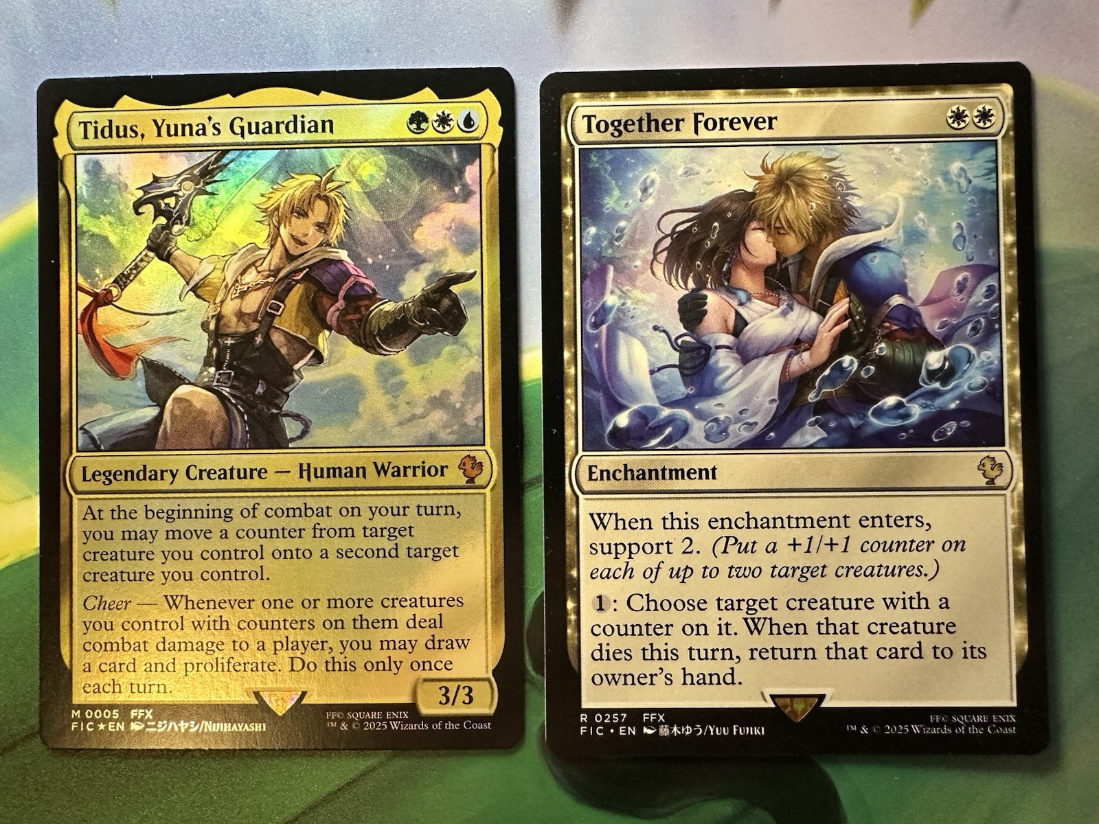 Tidus, Yuna\'s Guardian Foil & Together Forever Regular - Final Fantasy MTG NM Tidus, Yuna\'s Guardian Foil & Together Forever Regular - Final Fantasy MTG NM
