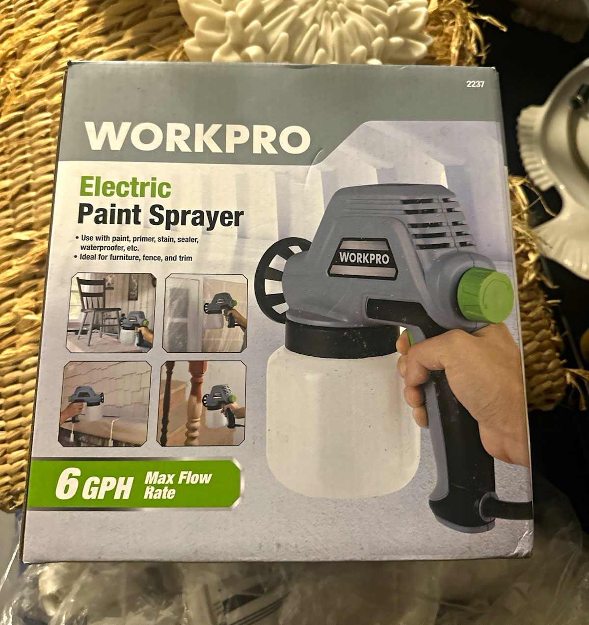 WORKPRO Electric Handheld Paint Sprayer 6 GPH Max Flow Rate AC Model 2237
