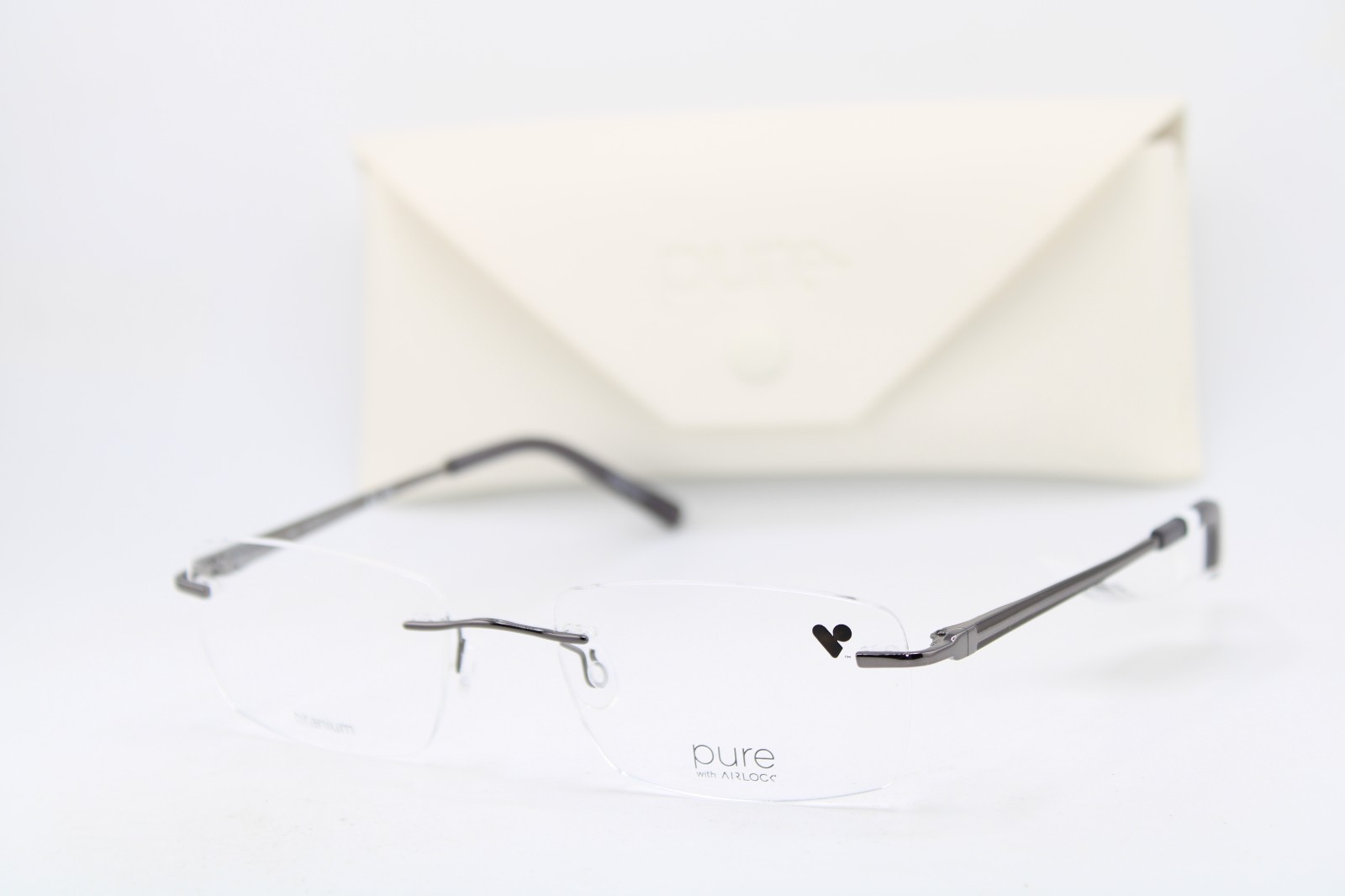 NEW PURE AIRLOCK VALOR 203 033 GUNMETAL GRAY AUTHENTIC FRAMES EYEGLASSES 52-18
