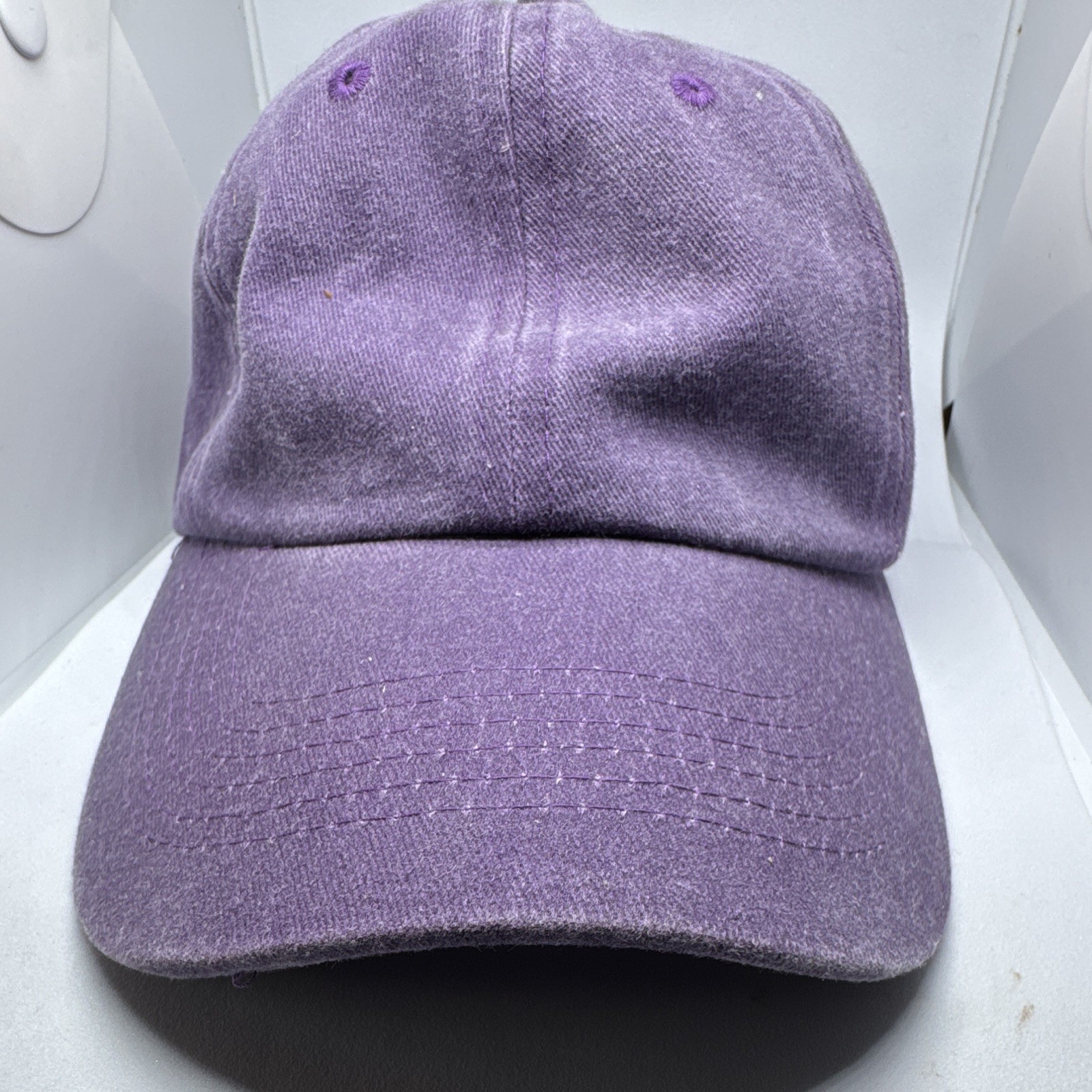 Purple Solid Unisex Adults Adjustable Baseball Cap Hat One Size Casual