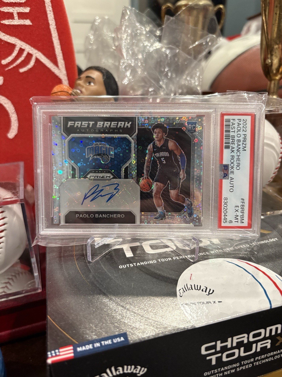 2022-23 Panini Prizm Fast Break Rookie Auto Paolo Banchero #FBR-PBM PSA 2022-23 Panini Prizm Fast Break Rookie Auto Paolo Banchero #FBR-PBM PSA