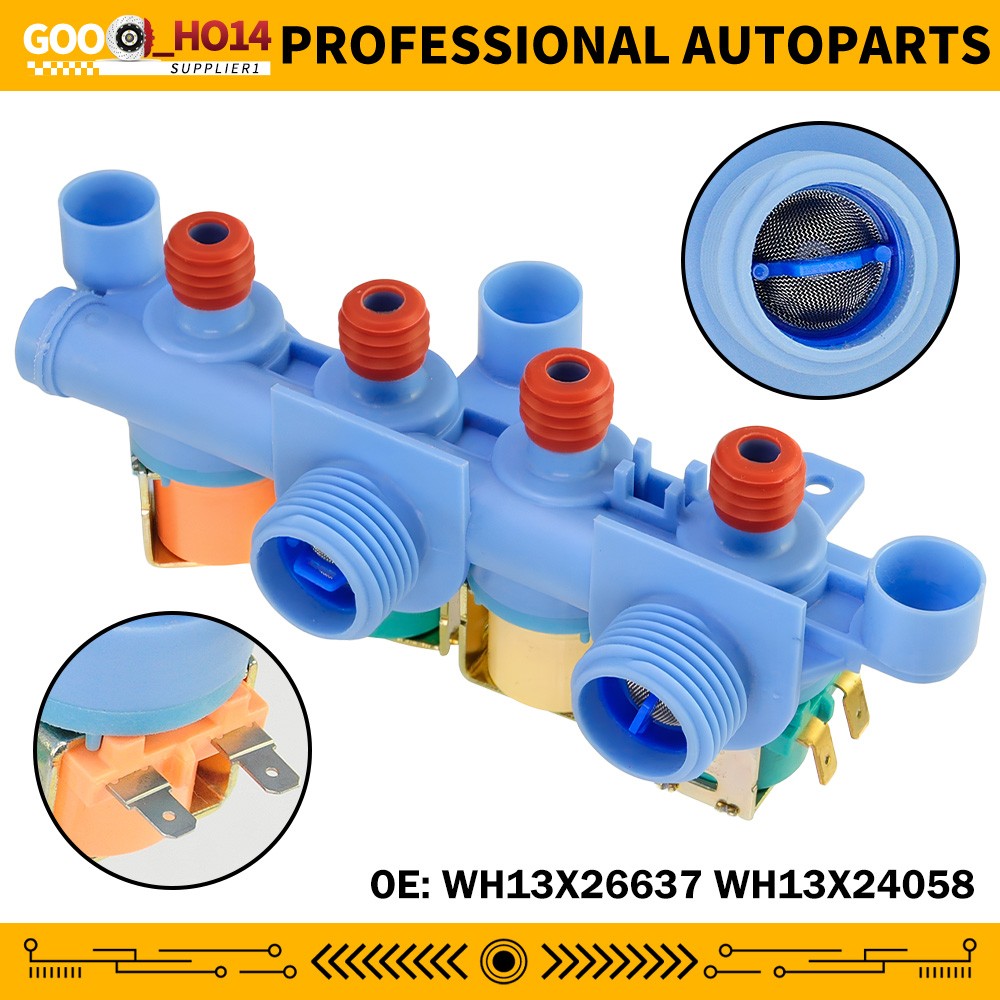 OEM WH13X26637 Water Inlet Valve for GE Washer WH13X24058 AP6282070 K-78354