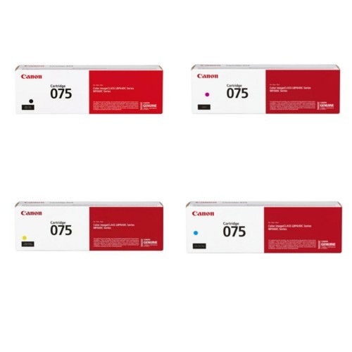 Canon 075 Black/Cyan/Magenta/Yellow Standard Yield Toner Cartridge Pack Of 4.NEW