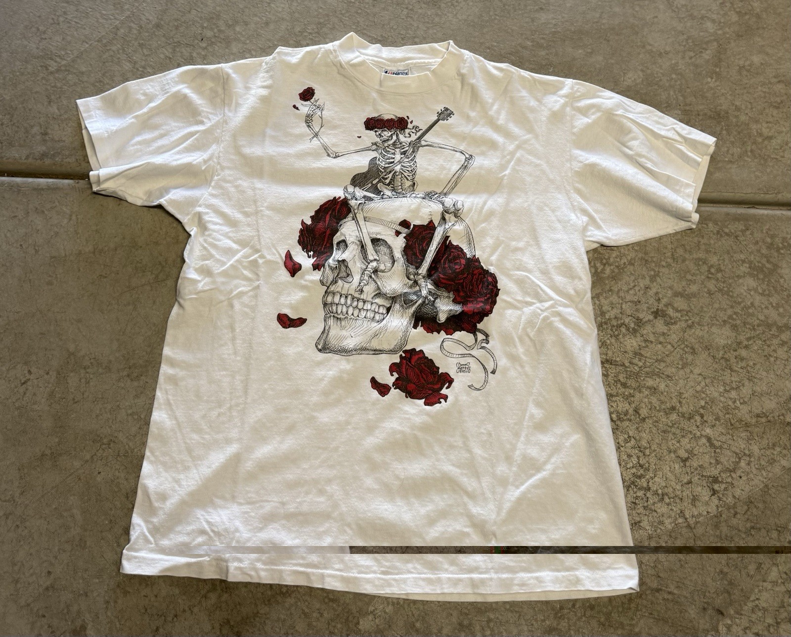 True Vintage 1985 Grateful Dead Vincent Perez Art Skulls Grunge Music T-shirt XL True Vintage 1985 Grateful Dead Vincent Perez Art Skulls Grunge Music T-shirt XL
