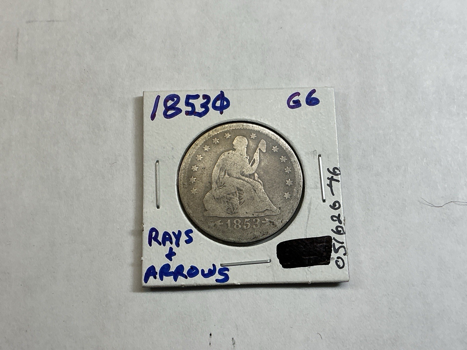 1853-O Seated Liberty Quarter Type 2 w/ Arrows & Rays 051626 46dk