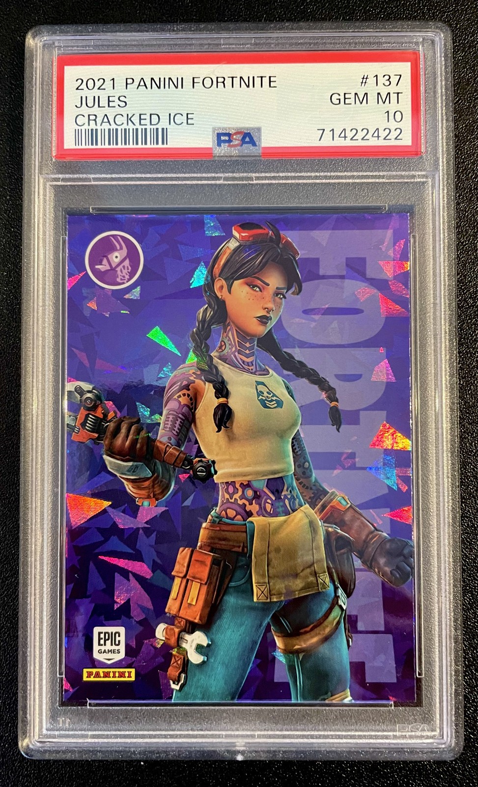 2021 FORTNITE JULES #137 - CRACKED ICE - PSA 10 GEM MINT - USA PRINT