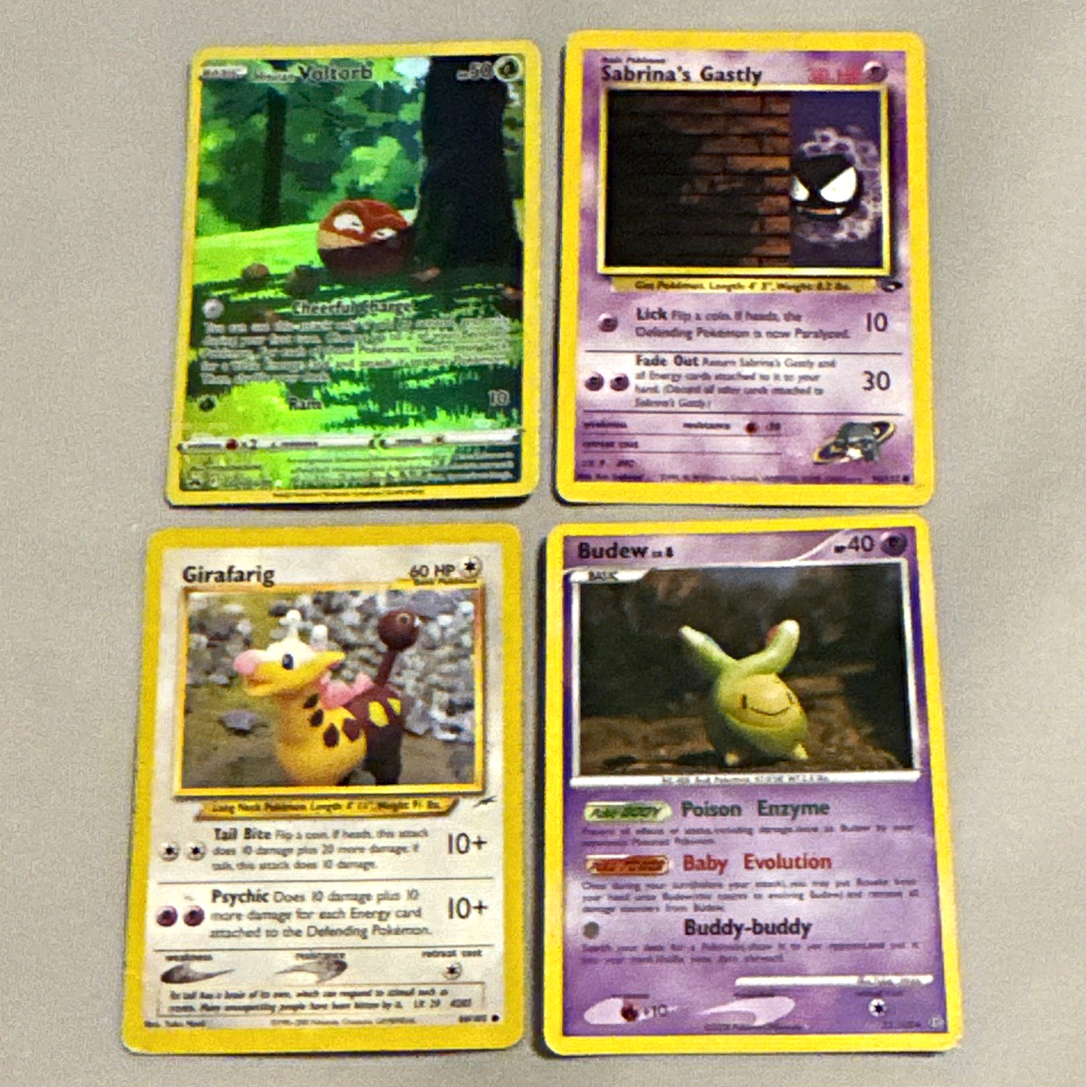 Pokémon Vintage & Rare Lot Girafarig Budew Sabrina’s Gastly Hisuian Voltorb