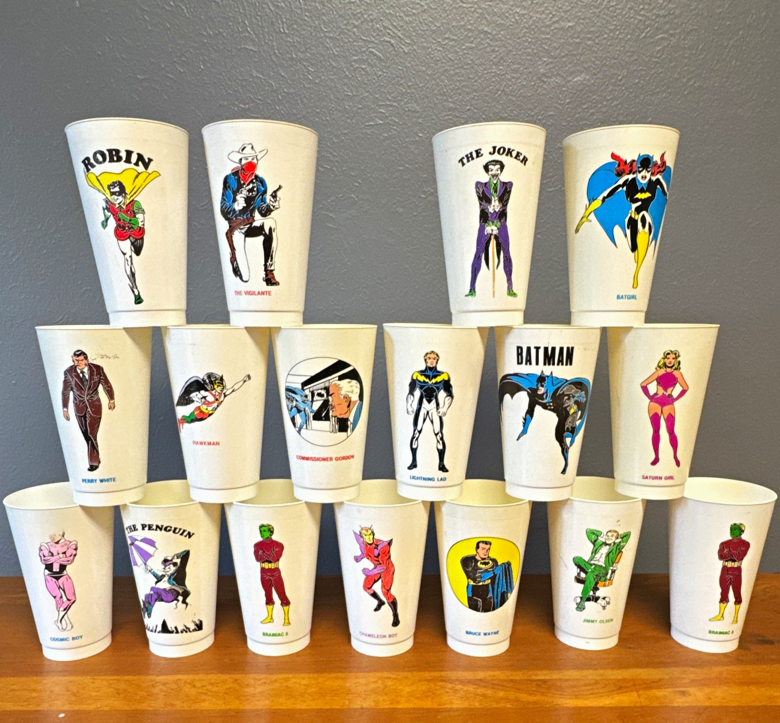 7-Eleven DC Comics Decorated Plastic Cups Set  Batman 18 Cups