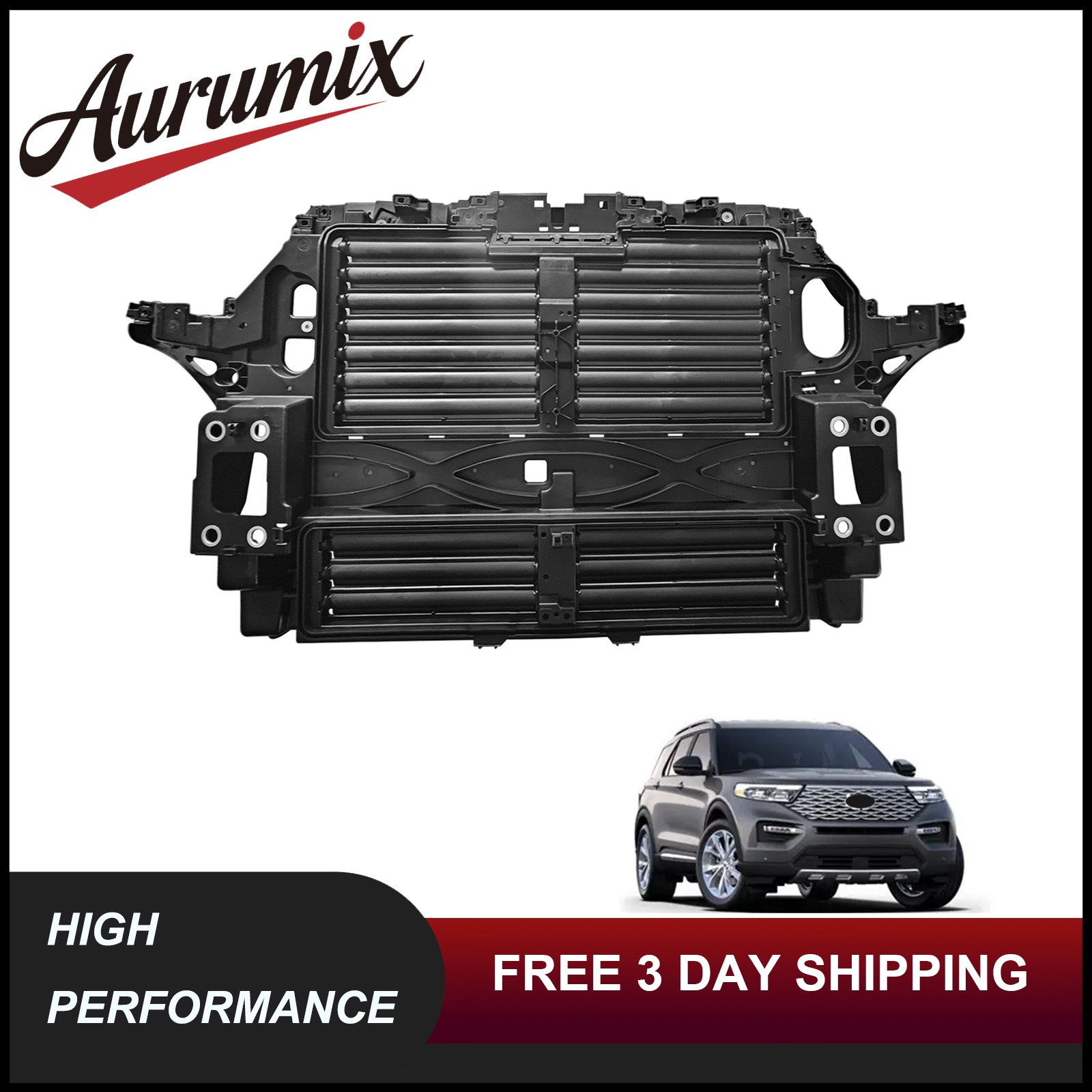 Fits 2020-2023 Ford Explorer Front Radiator Support Panel Air Shutter Grille