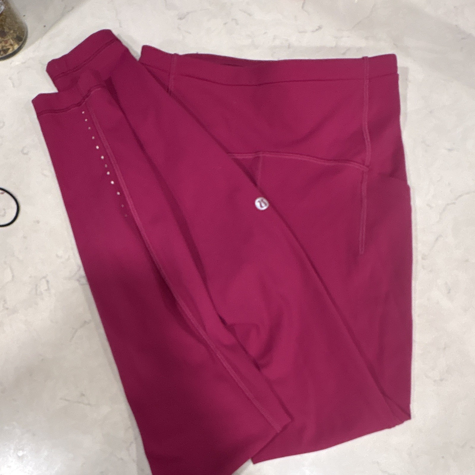 lululemon athletica Pink High Rise Ankle Leggings Zip Pocket Stretch Size 2