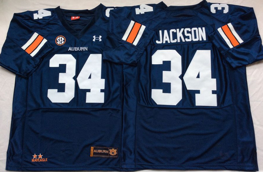 5 Colors Auburn Tigers Bo jackson Jersey 34# All Stitched 5 Colors Auburn Tigers Bo jackson Jersey 34# All Stitched
