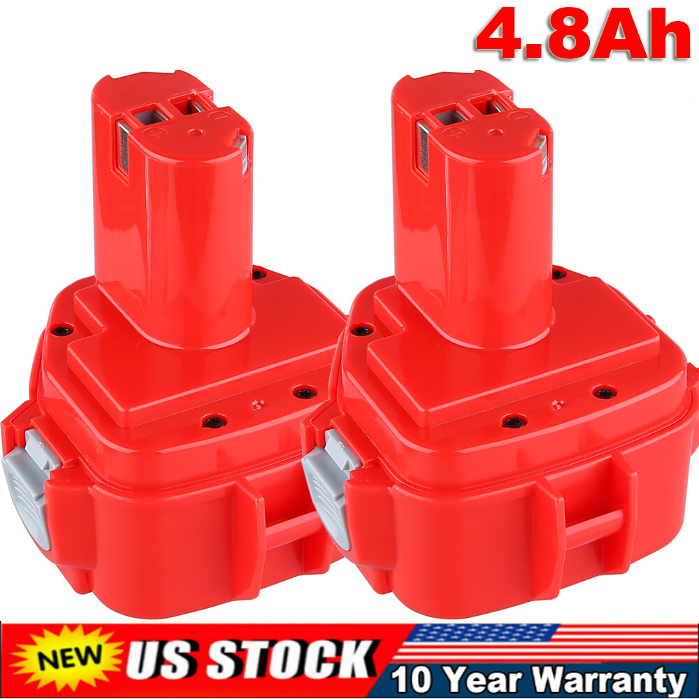 2Pack 12V 4.8Ah Battery for Makita PA12 1220 1222 1233 192598-2 192681-5 NiMH