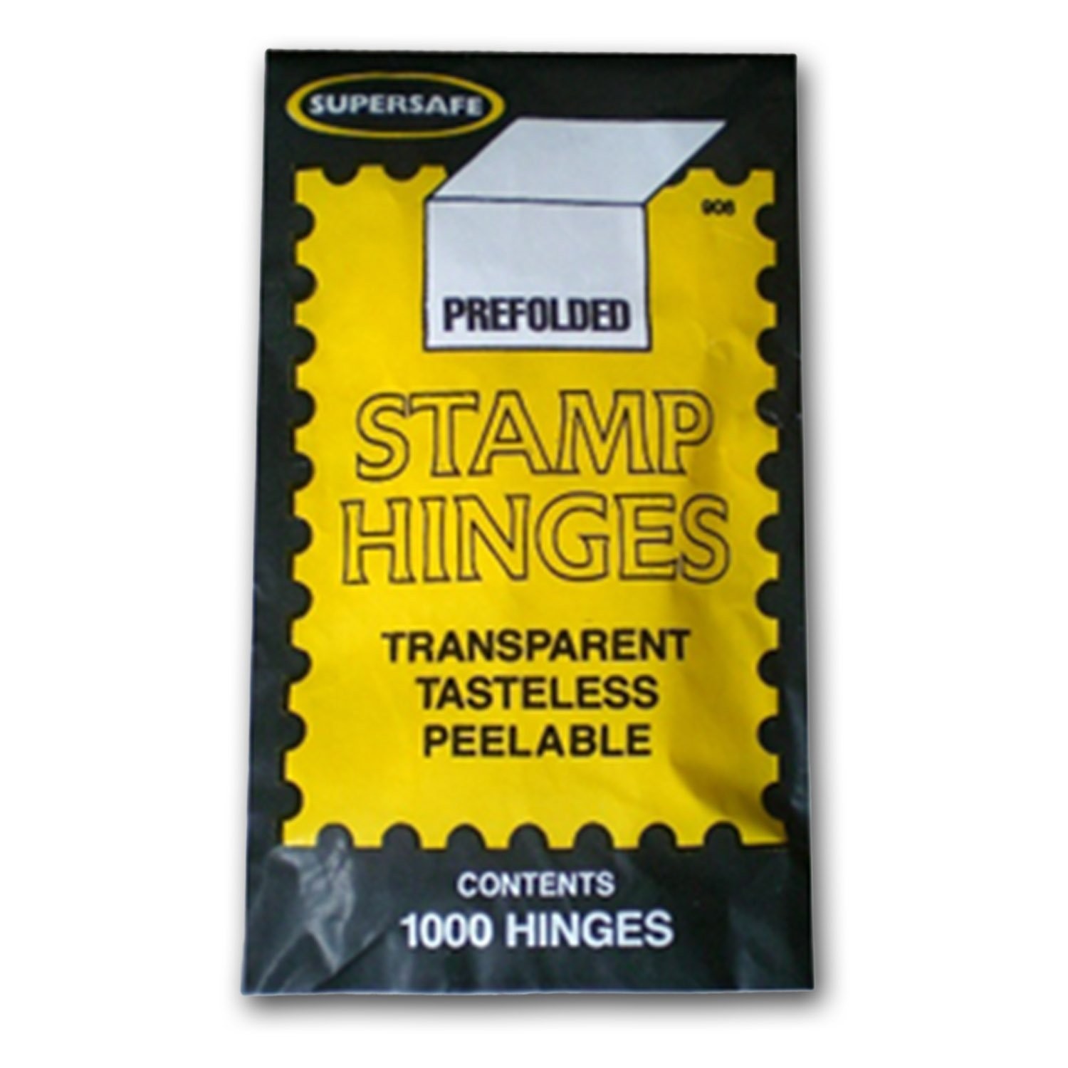 Supersafe Folded Stamp Hinges Pack of 1,000 Transparent 