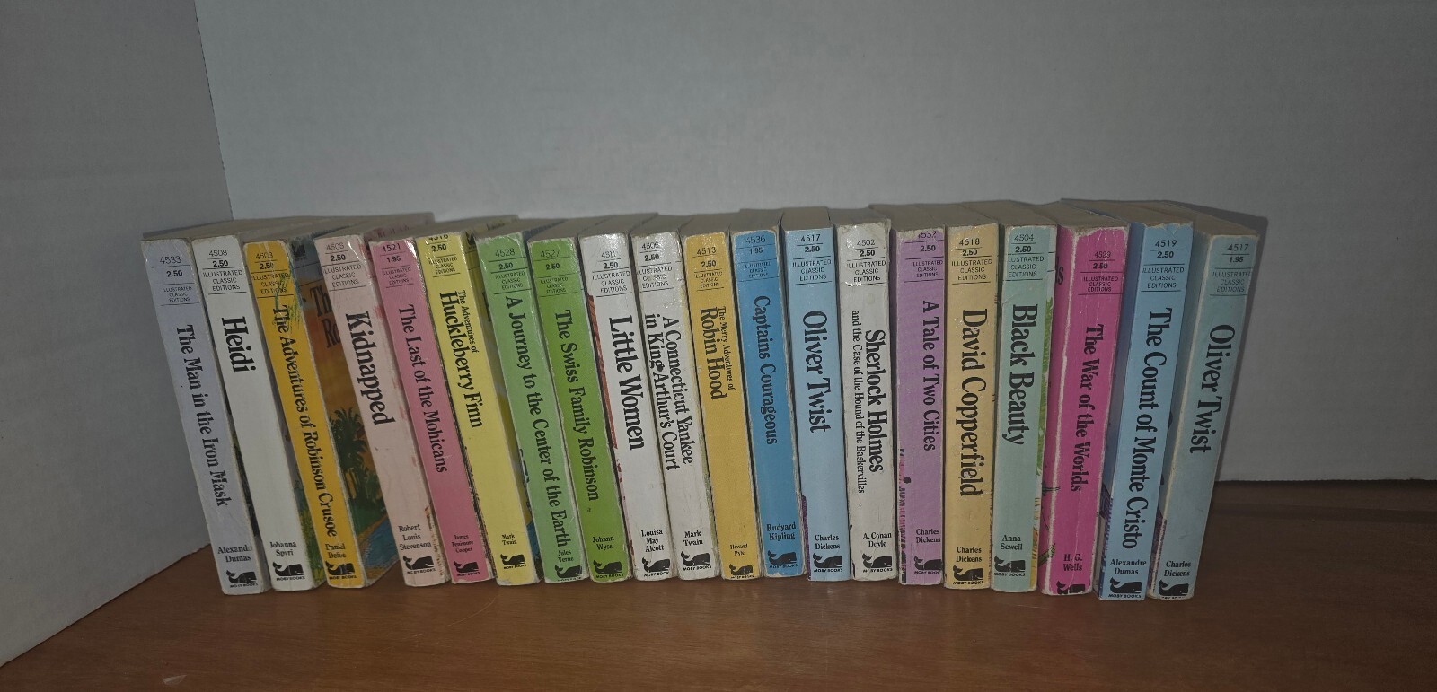 Vintage collection of classic books, homeschooling