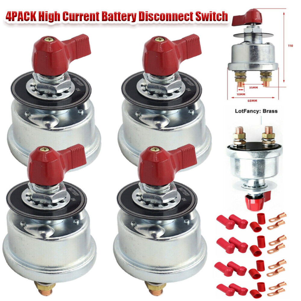 4X300A12V High Current Master Battery Disconnect Switch Heavy Duty Power Cut Off