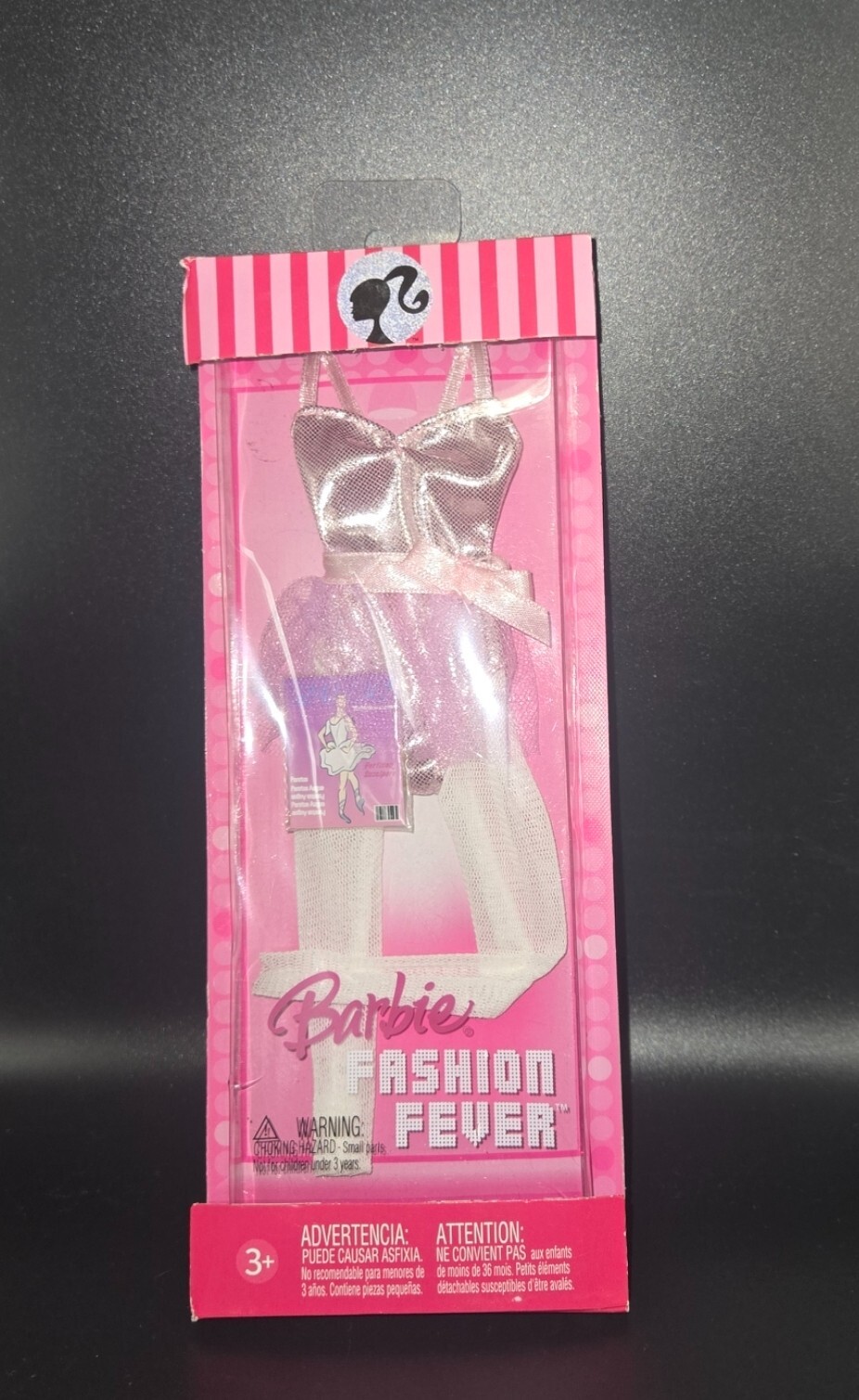 Barbie Fashion Fever Outfits Ballerina/Lingere/Pk Dress/Blk-Pk Top Or/Bx Lot 4 