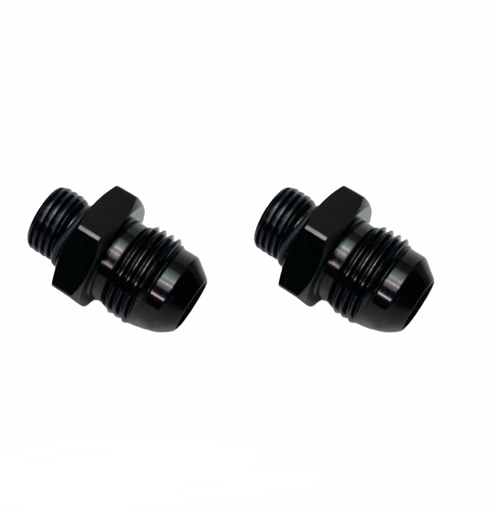 2Pcs ORB-6 O-ring Boss AN6 6AN to AN8 8AN Male Adapter Fitting Black 2Pcs ORB-6 O-ring Boss AN6 6AN to AN8 8AN Male Adapter Fitting Black