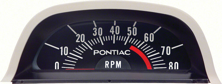 OER Hood Tachometer 5500 Red Line 6 Cyl Point Ignition For 1968 Pontiac Firebird OER Hood Tachometer 5500 Red Line 6 Cyl Point Ignition For 1968 Pontiac Firebird