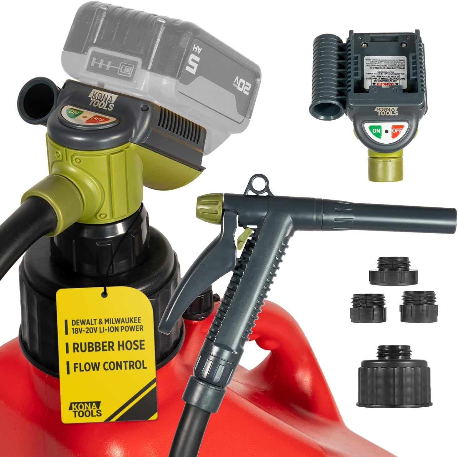 Cordless Fuel Transfer Pump with Manual Flow Control Nozzle (4 GPM) Cordless Fuel Transfer Pump with Manual Flow Control Nozzle (4 GPM)