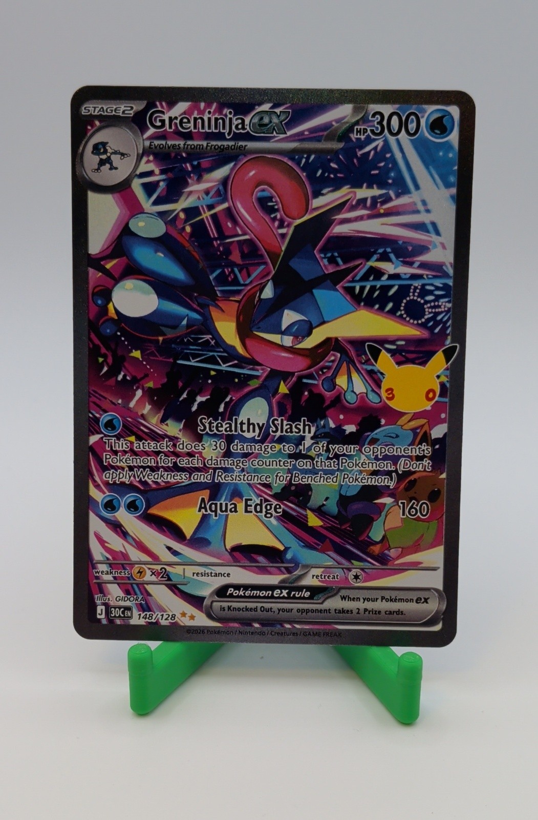 Greninja ex 148/128 Me: 30th Celebration Holo