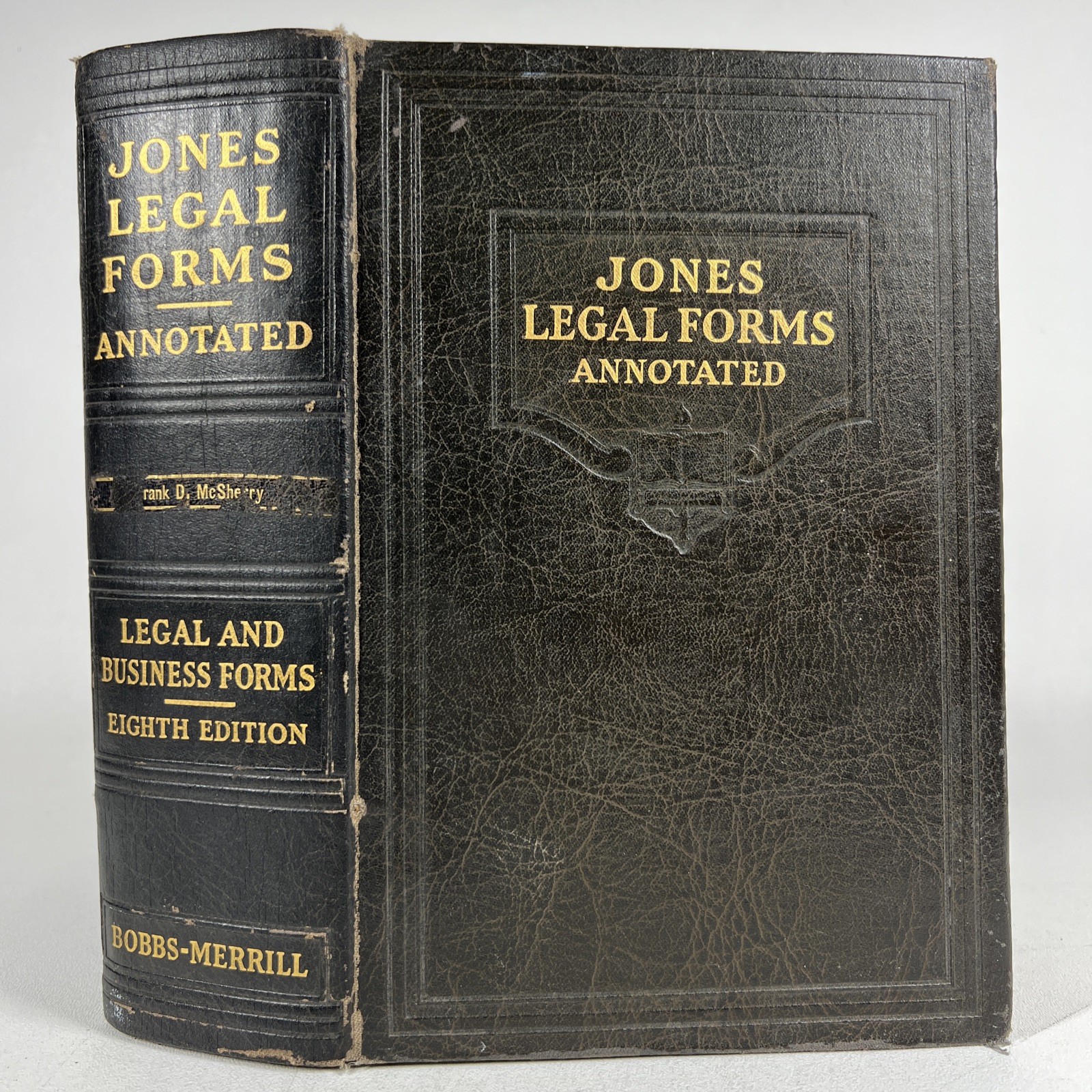 Jones Legal Forms Annotated 8th Edition BOBBS MERRILL 1930 Large HC Law Book
