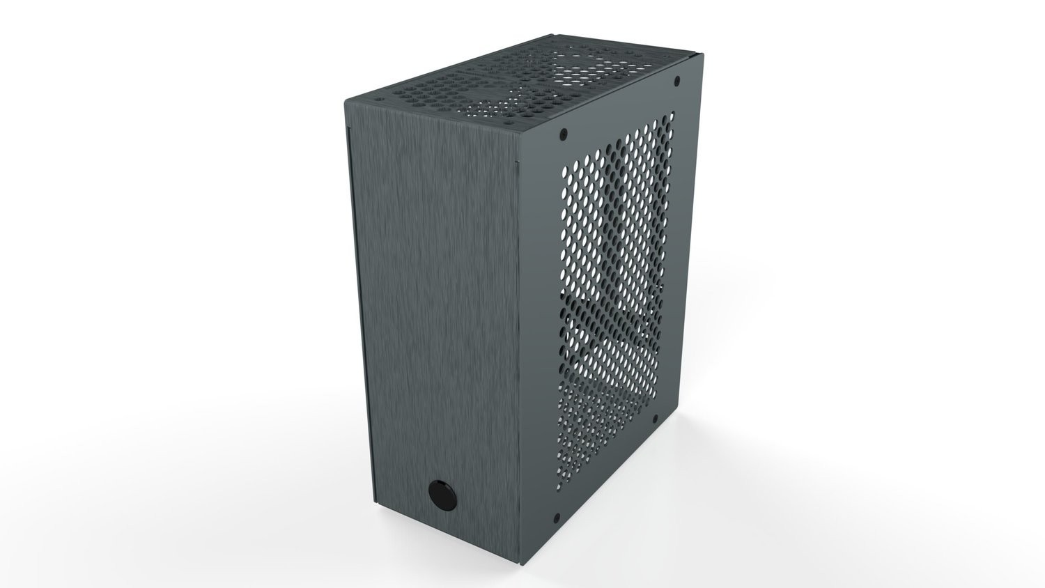RARE Velkase Velka 3 Rev 1 Silver Finish w/ Riser Cable and 600w PSU ITX PC case