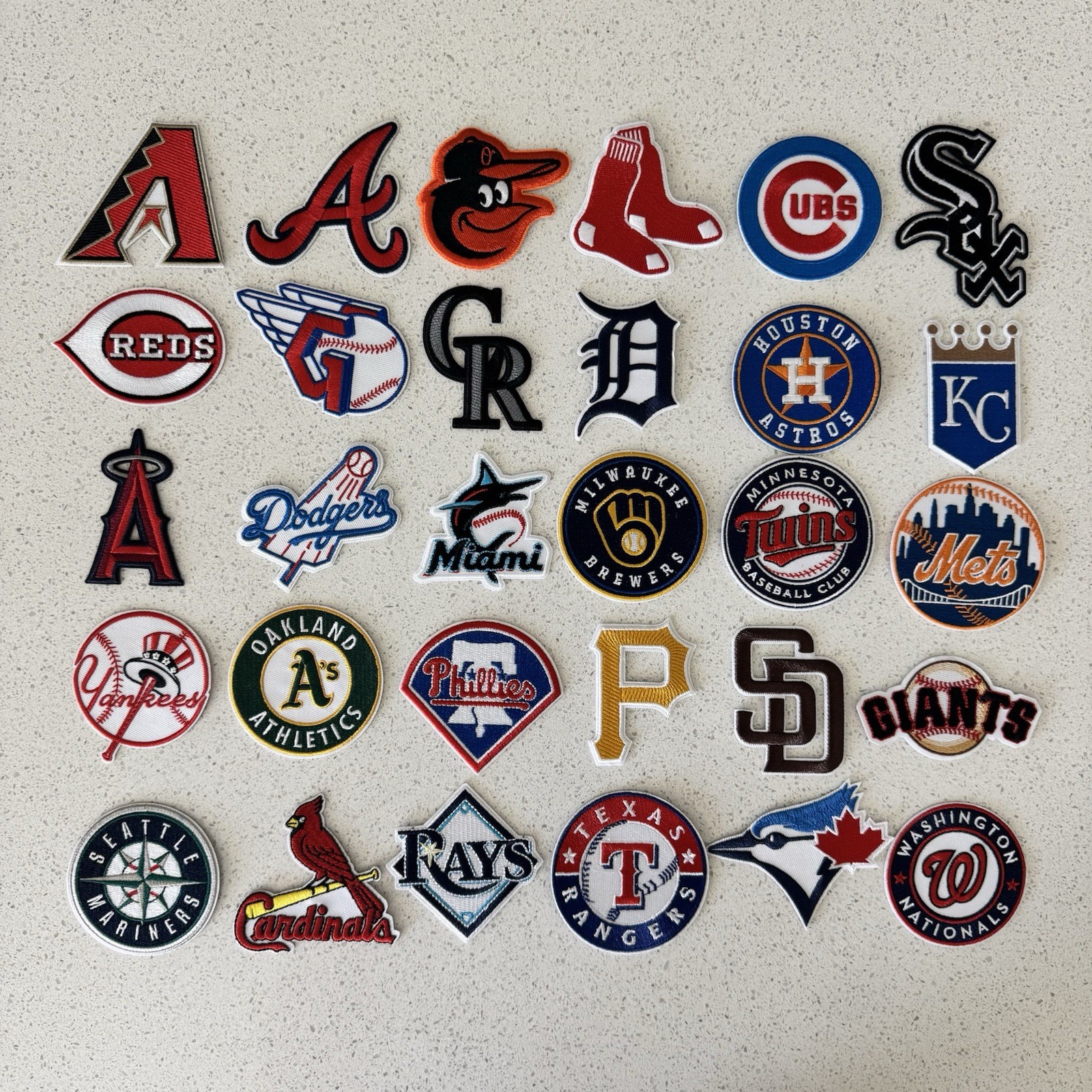 All MLB Team Logos Iron On Patches Wholesale Patches Lot of 30