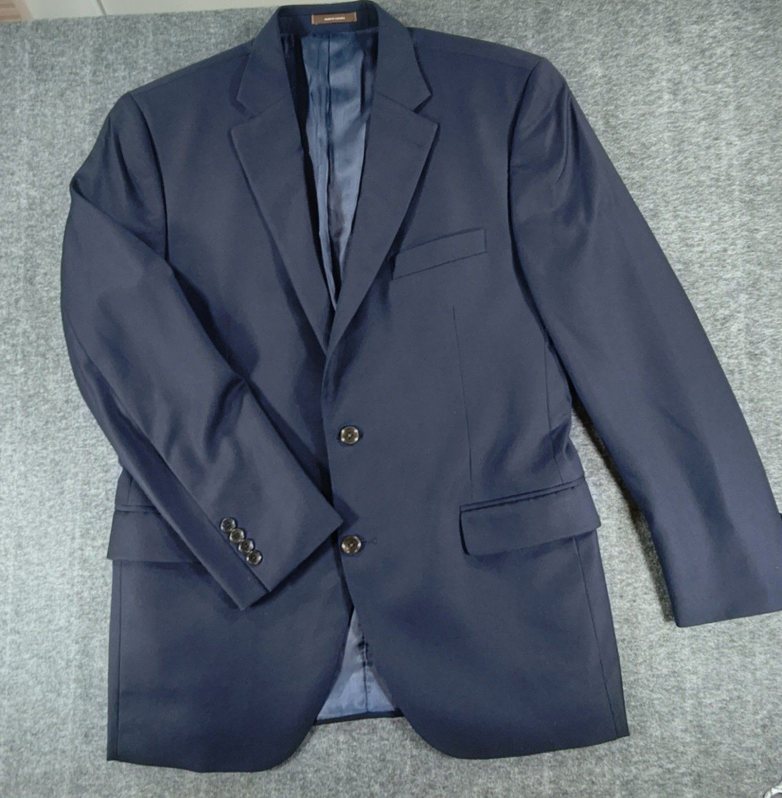Peter Millar Men\'s Navy Wool Sportscoat Blazer Size 42 Made in Canada