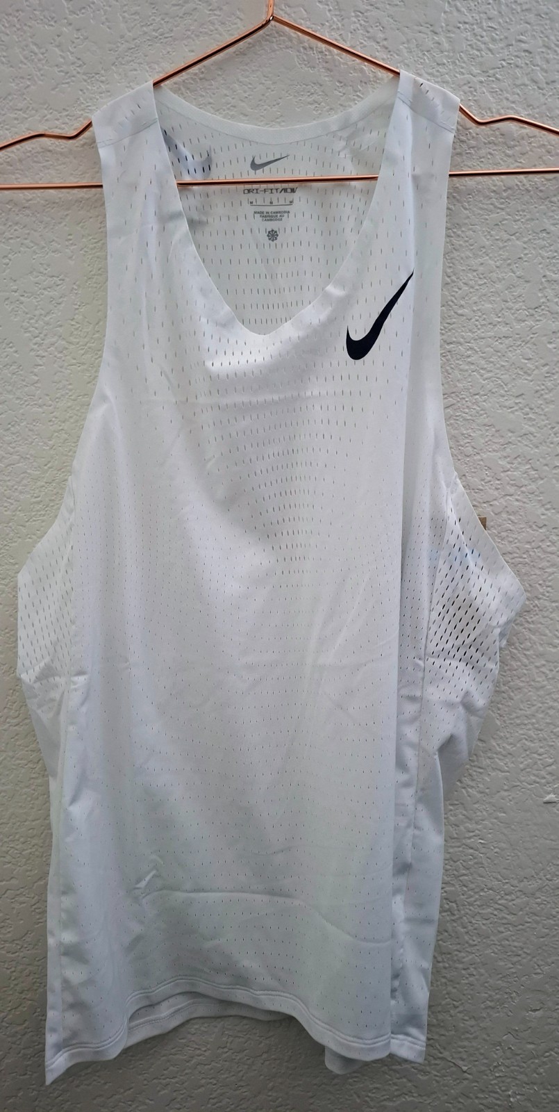 Nike, Men-M(slim), AeroSwift DRI-FIT ADV singlet, white Nike, Men-M(slim), AeroSwift DRI-FIT ADV singlet, white