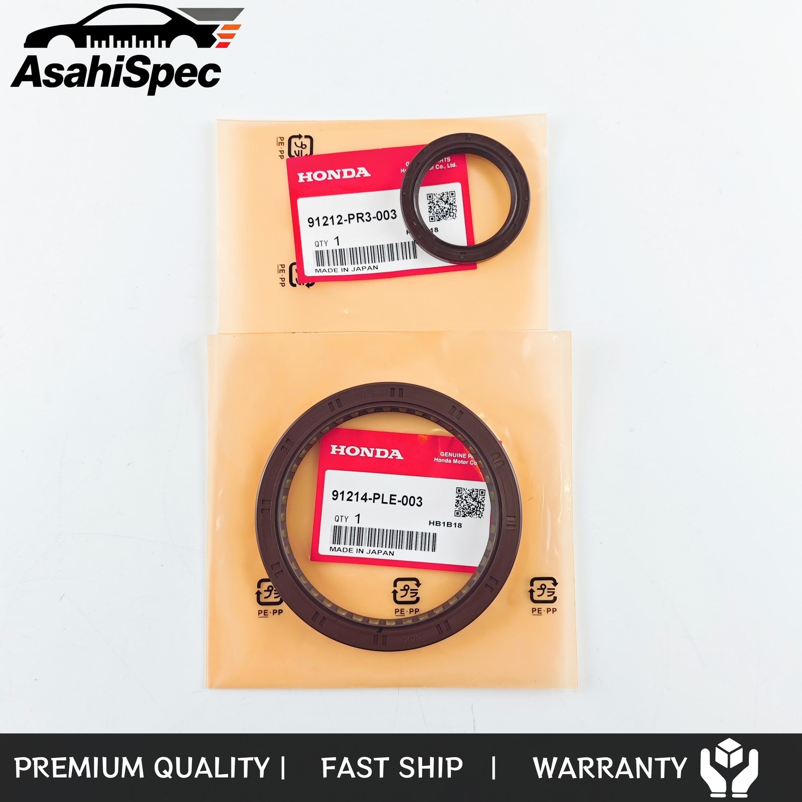 OEM Oil Pump Front & Rear Main Crank Seal Fits HONDA ACURA B-Series DOHC VTEC