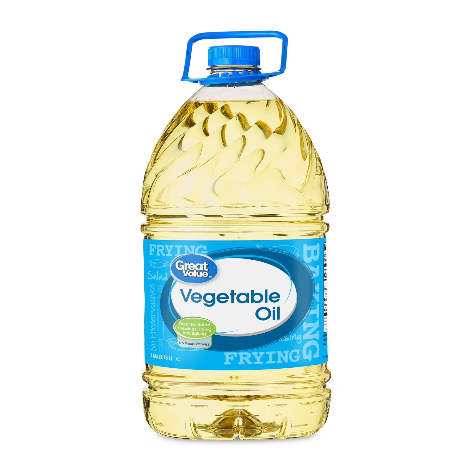 Great Value Vegetable Oil, Heart Healthy and Versatile, 1 Gallon Bottle Great Value Vegetable Oil, Heart Healthy and Versatile, 1 Gallon Bottle