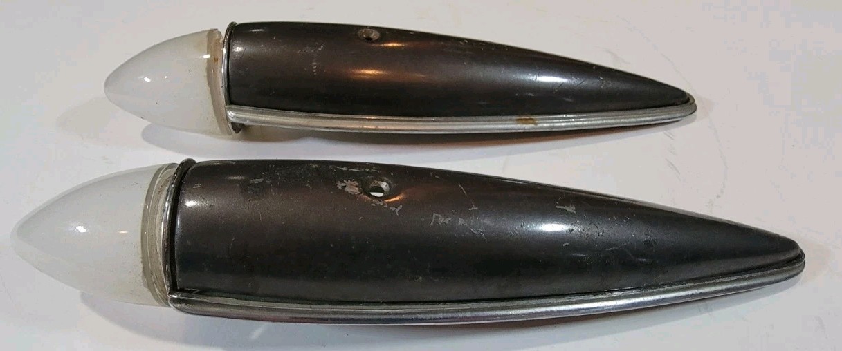 1939 Buick PARK LIGHT ASSEMBLY Original GM Parking Torpedo Bracket Vintage Pair