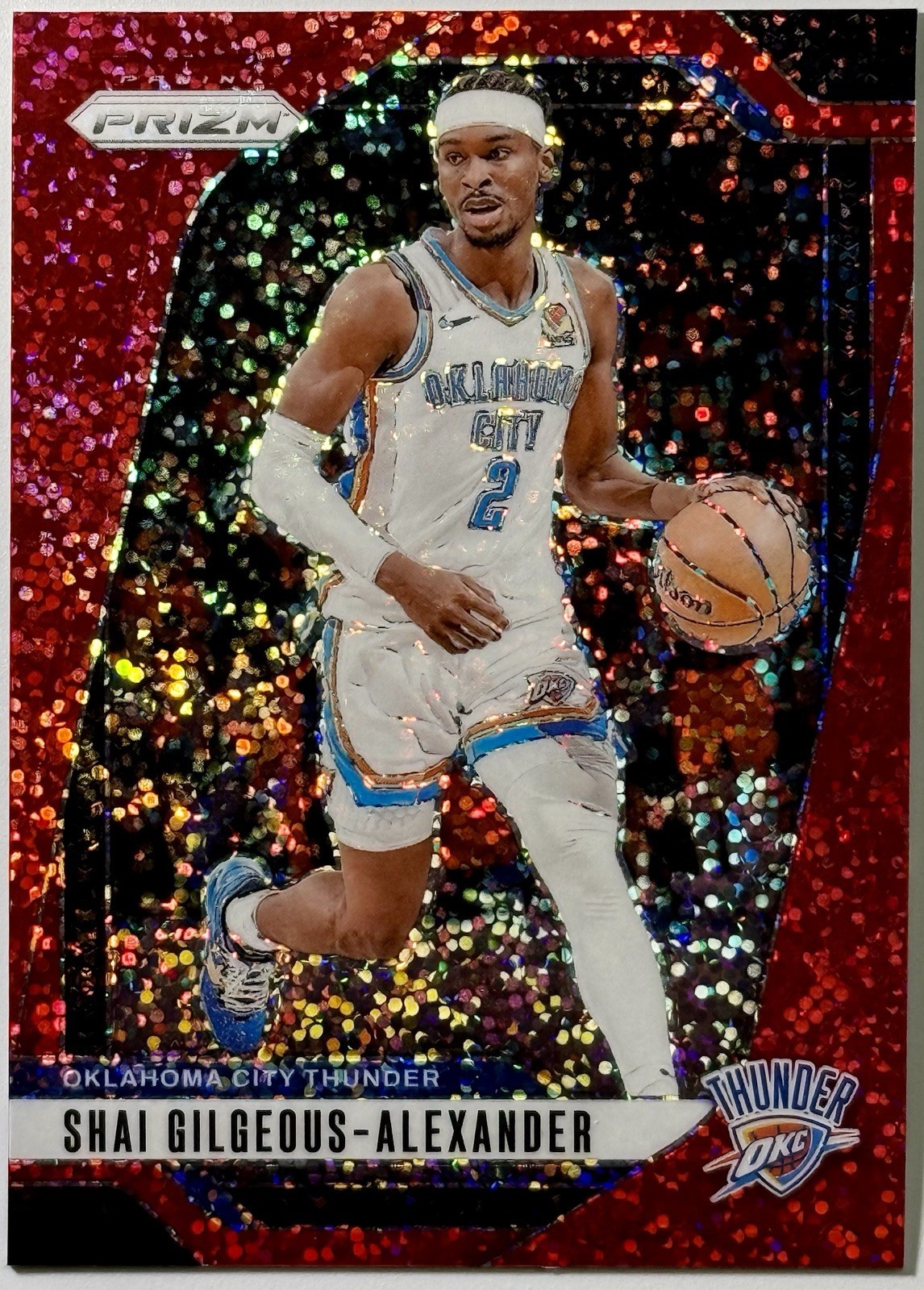 2024-25 Panini Prizm - Shai Gilgeous-Alexander #113 Red Sparkle Prizm 2024-25 Panini Prizm - Shai Gilgeous-Alexander #113 Red Sparkle Prizm