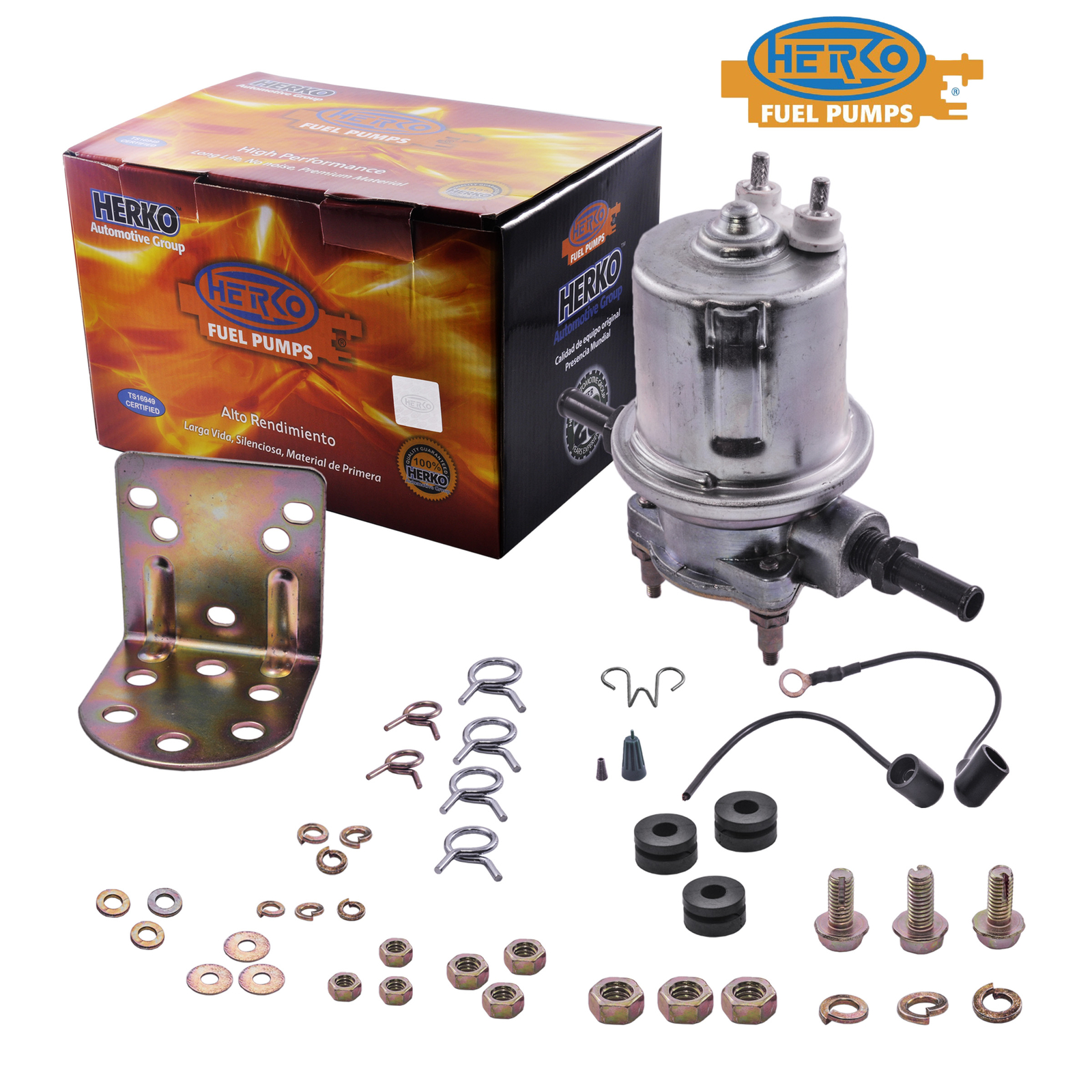 Herko High Performance Universal Fuel Pump K9176 6V 4-5.75 PSI 72 GPH flow Herko High Performance Universal Fuel Pump K9176 6V 4-5.75 PSI 72 GPH flow