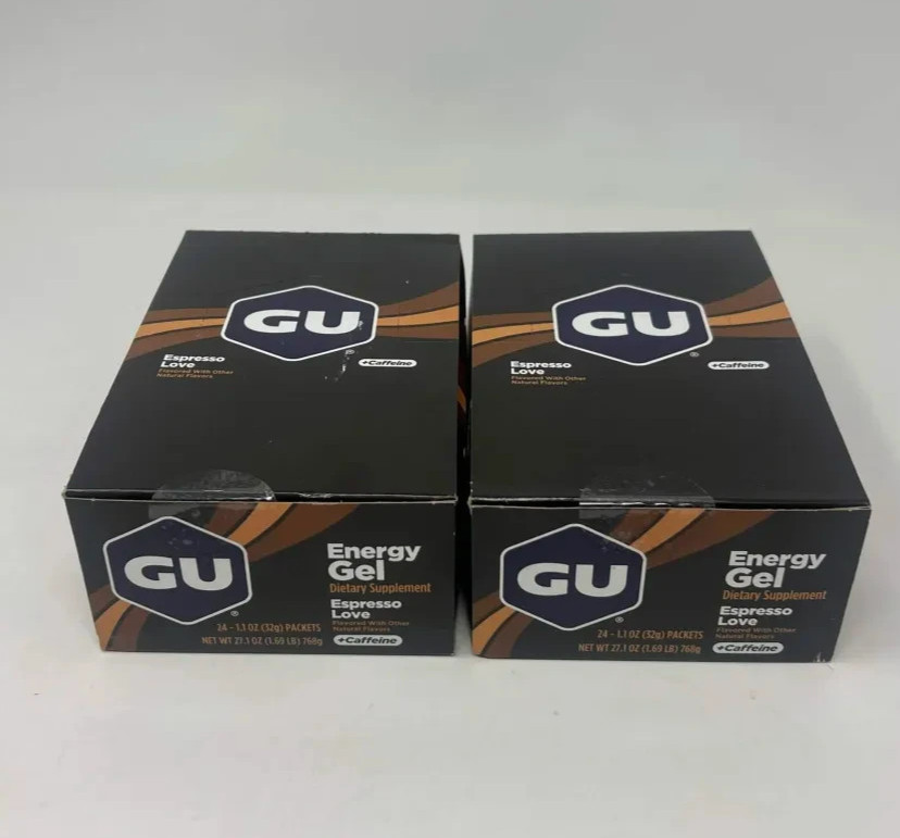 Gu Energy Gels Espresso Love - 32g - **LOT OF 2** TOTAL OF 48 PACKS Gu Energy Gels Espresso Love - 32g - **LOT OF 2** TOTAL OF 48 PACKS