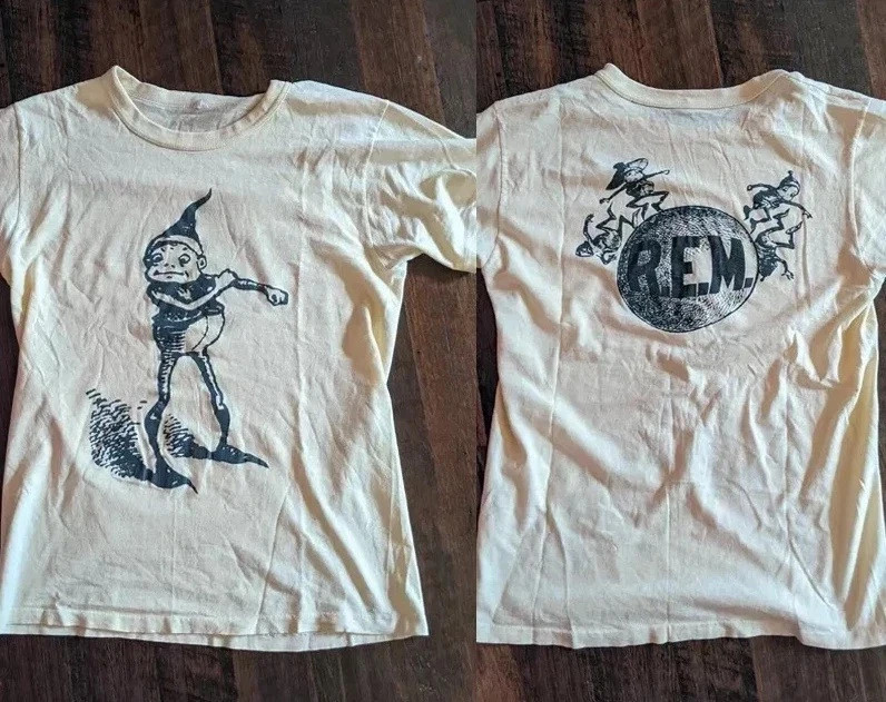 Hot R.E.M. REM 1982 White Double Sided Gift For Fans Unisex S-5XL Shirt NA1136
