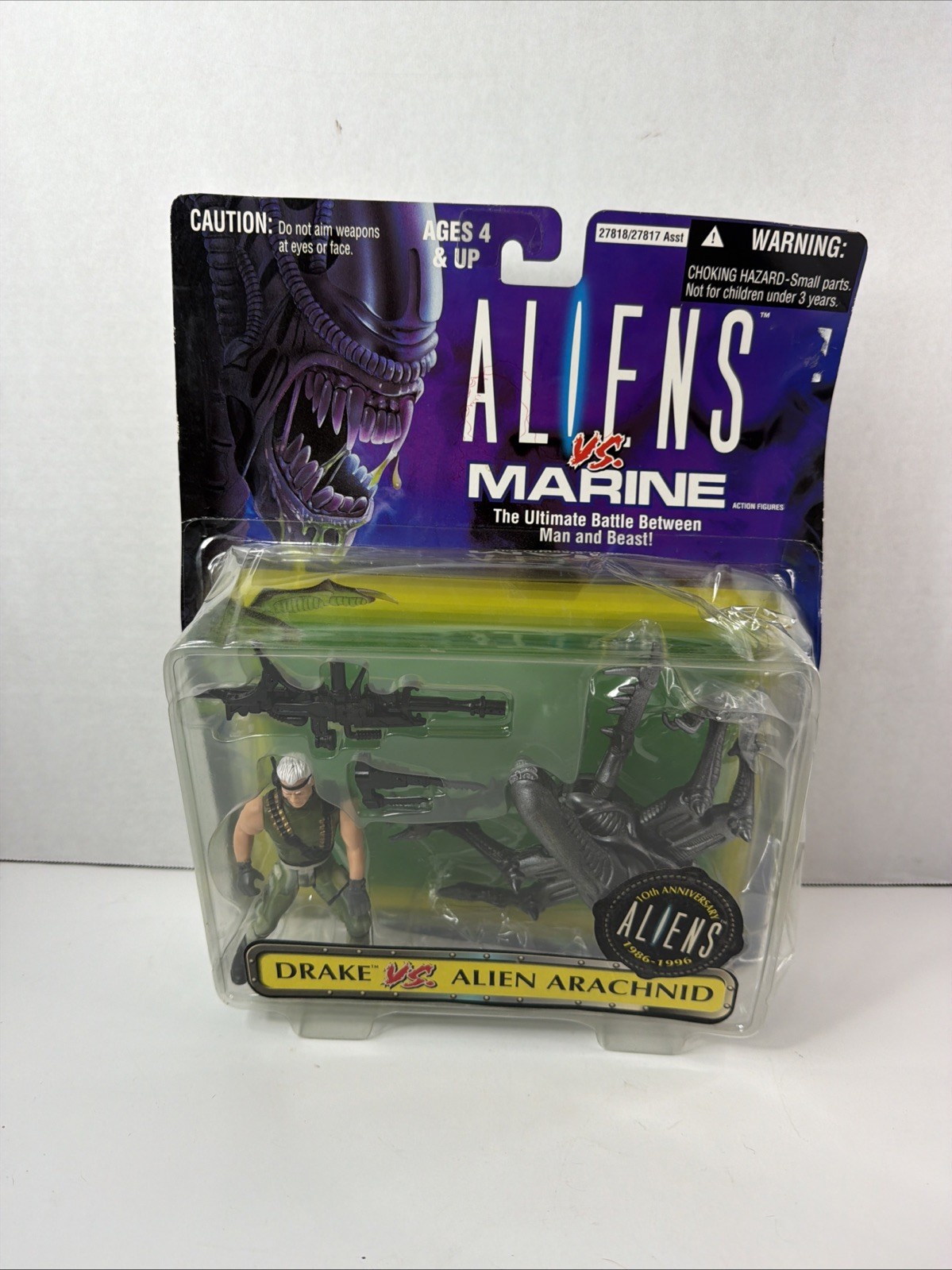 2 Pack  Aliens vs Marine Drake VS Alien Arachnid Rapid Fire Sound Acid Squirt