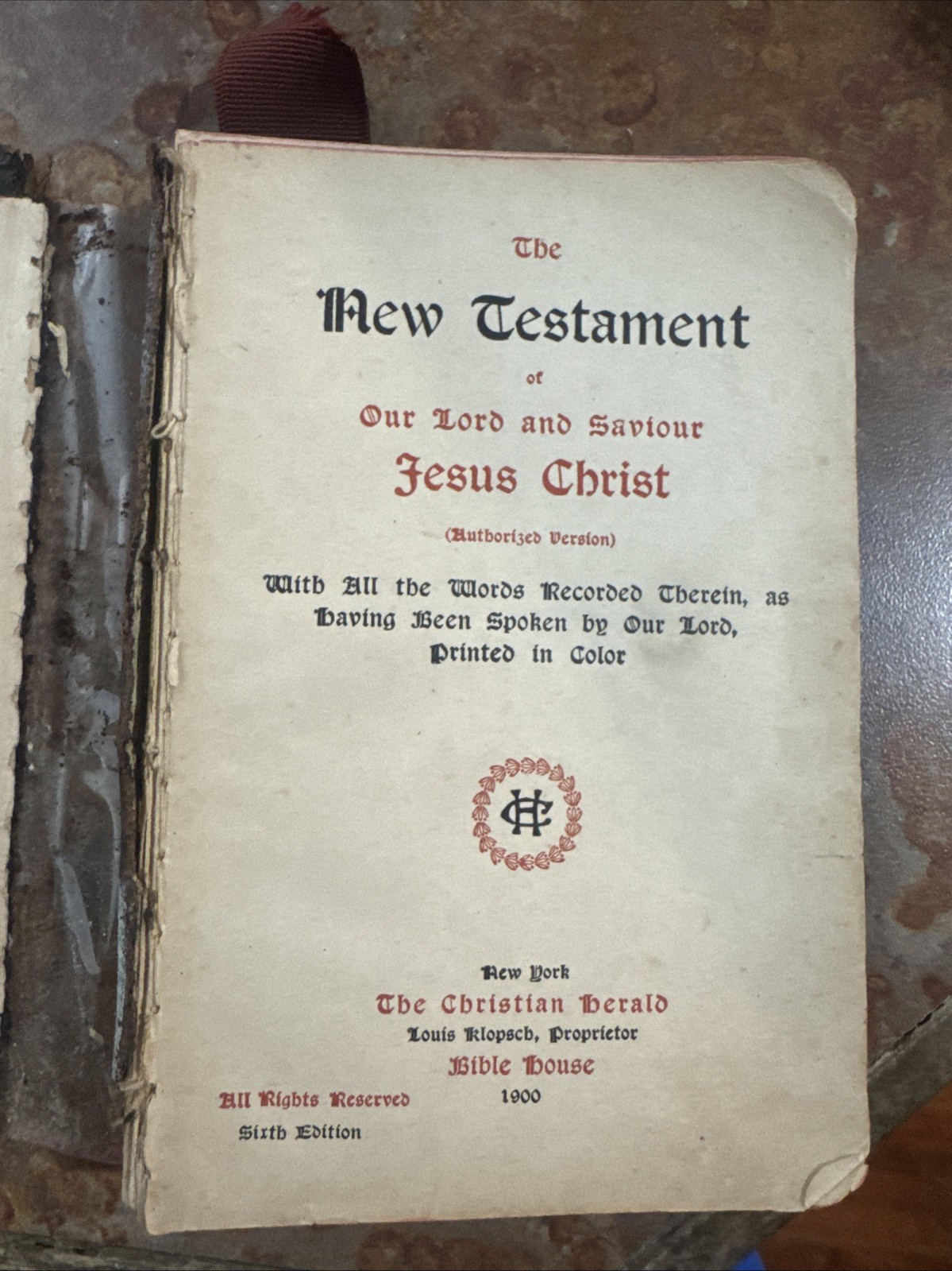 Antique 1900 The New Testament Bible- Rare