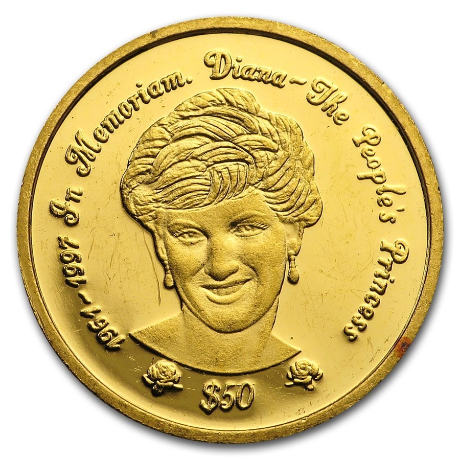 Sierra Leone 1997 Princess Diana $50 Gold Coin Proof Rare 1/10oz Sierra Leone 1997 Princess Diana $50 Gold Coin Proof Rare 1/10oz