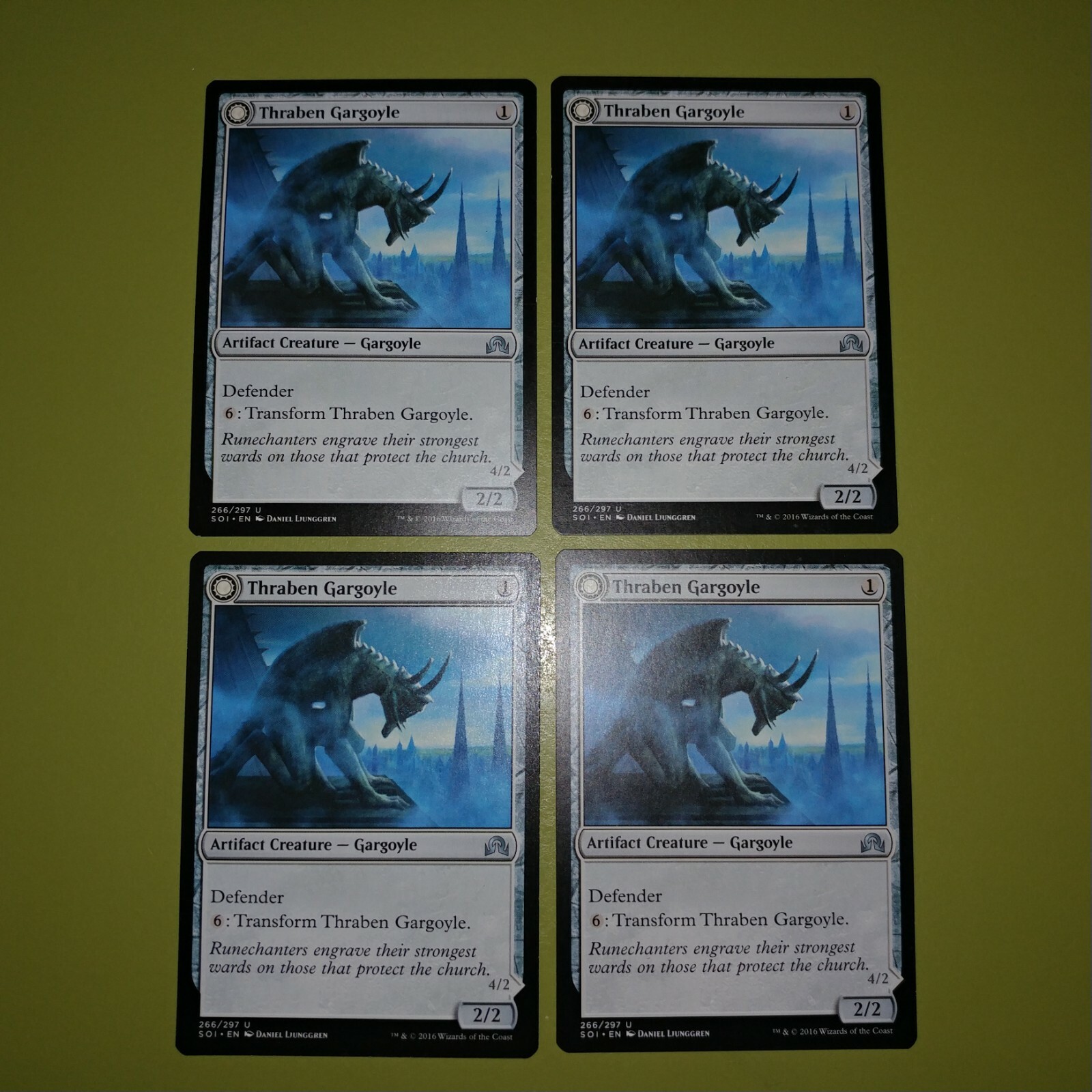 Thraben Gargoyle x4 Shadows over Innistrad 4x Playset Magic the Gathering