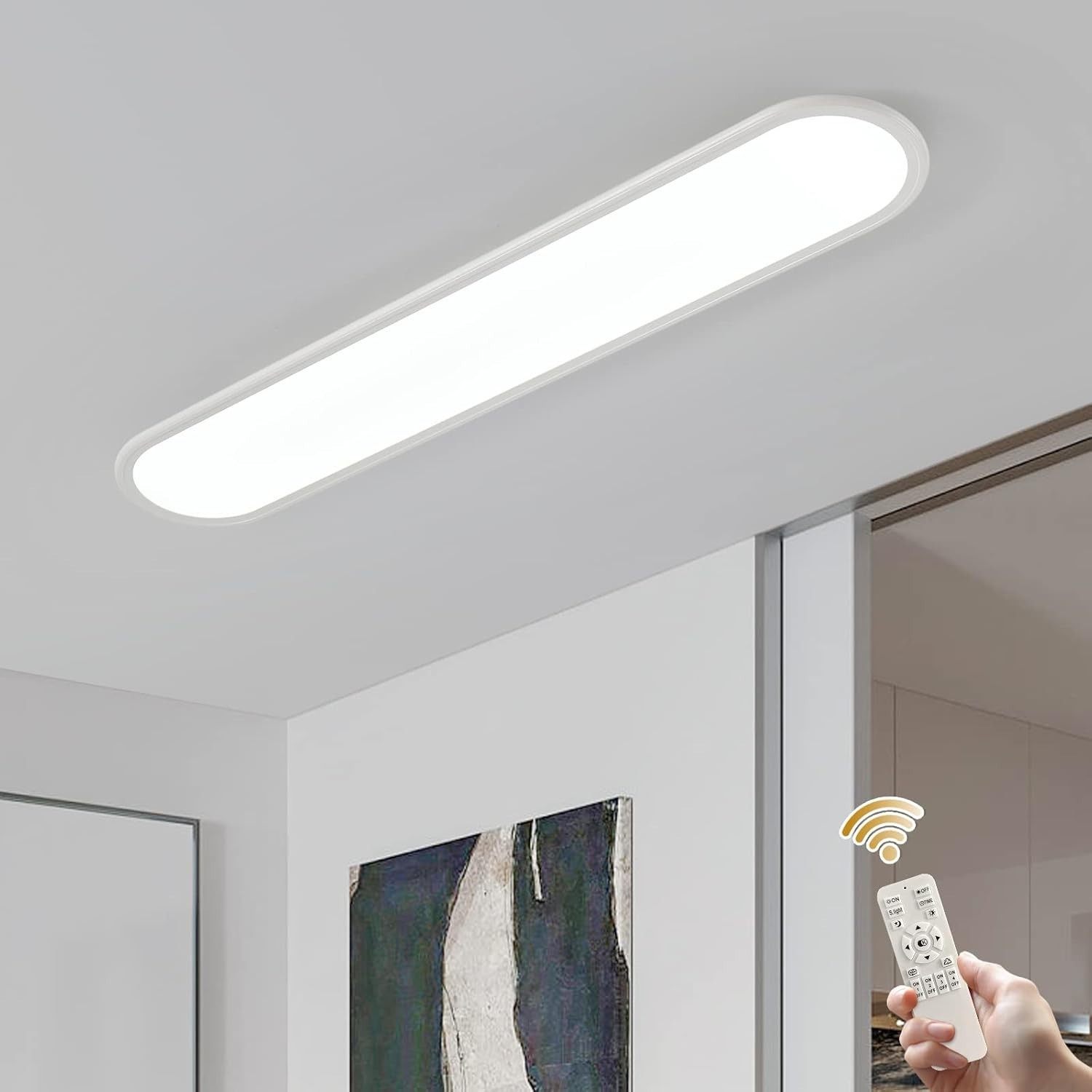 39.4 Inch Dimmable LED Ceiling Light, High Brightness Dimmable/39.4 Inch/White 39.4 Inch Dimmable LED Ceiling Light, High Brightness Dimmable/39.4 Inch/White