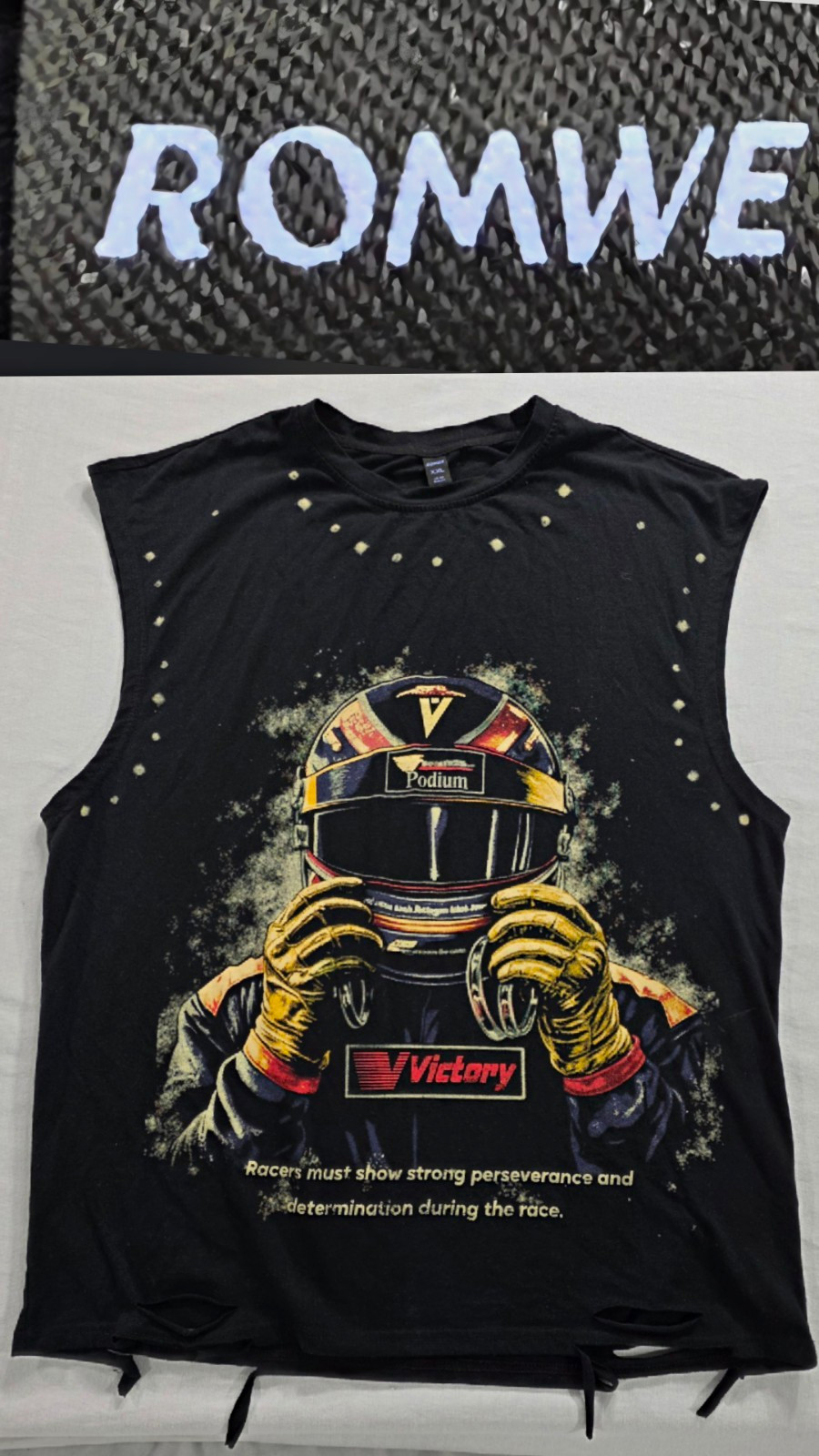  ROMWE Street Life Streetwear Racing Tank Top Men XXL History In Photos