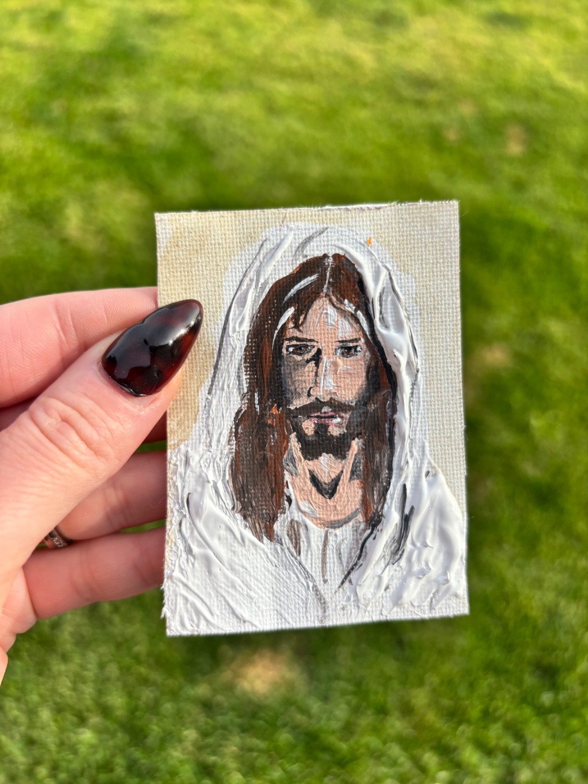ACEO Origonal Paitning - Prince of Peace - Jesus - 2.5x3.5